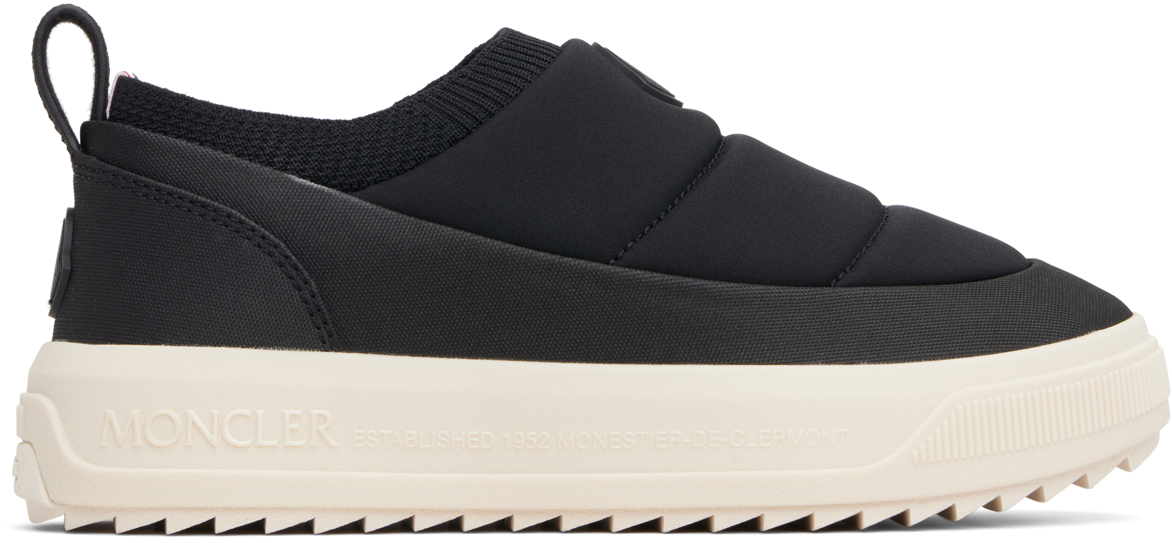 Moncler Black Altive Slip-on Trainer Sneakers In Gray