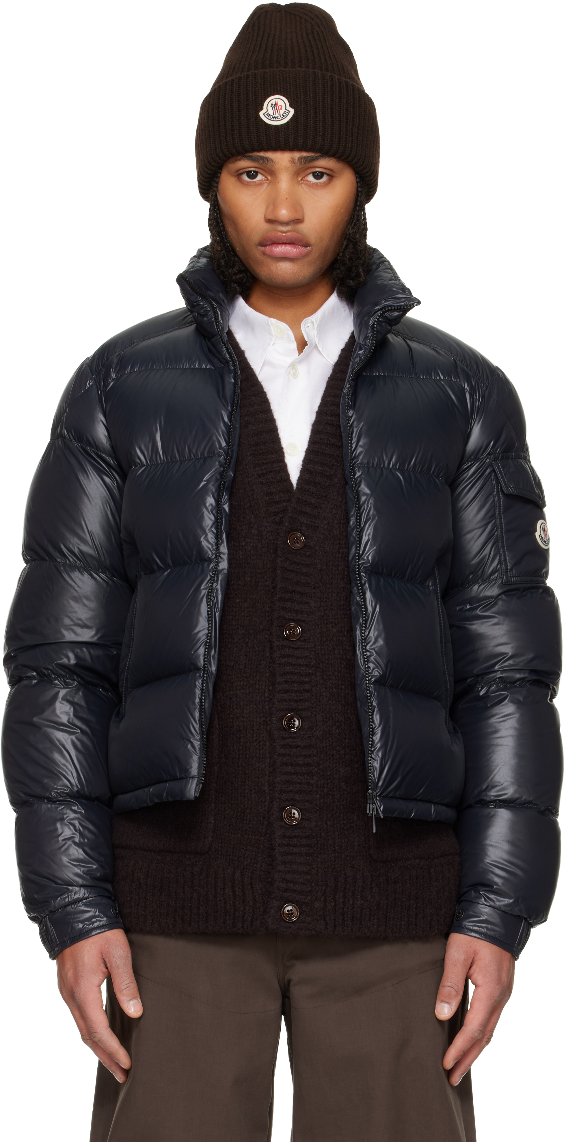 トップス MONCLER XS BLACK Moncler: Black Levitha Short Down Jacket | SSENSE
