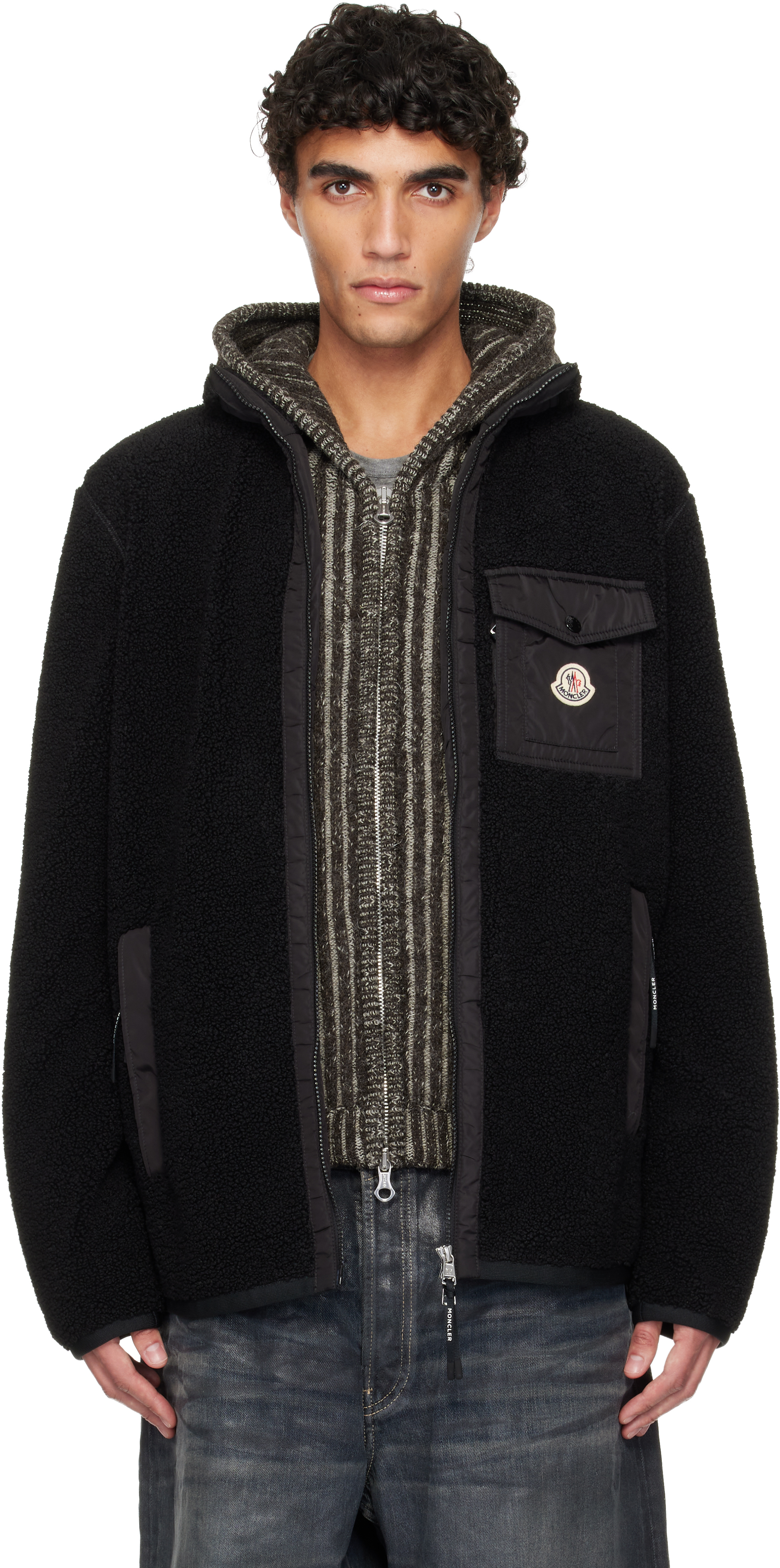 MONCLER ブラックジャケット 楽天市場】モンクレール ジャケット レッペ ブラック メンズ MONCLER