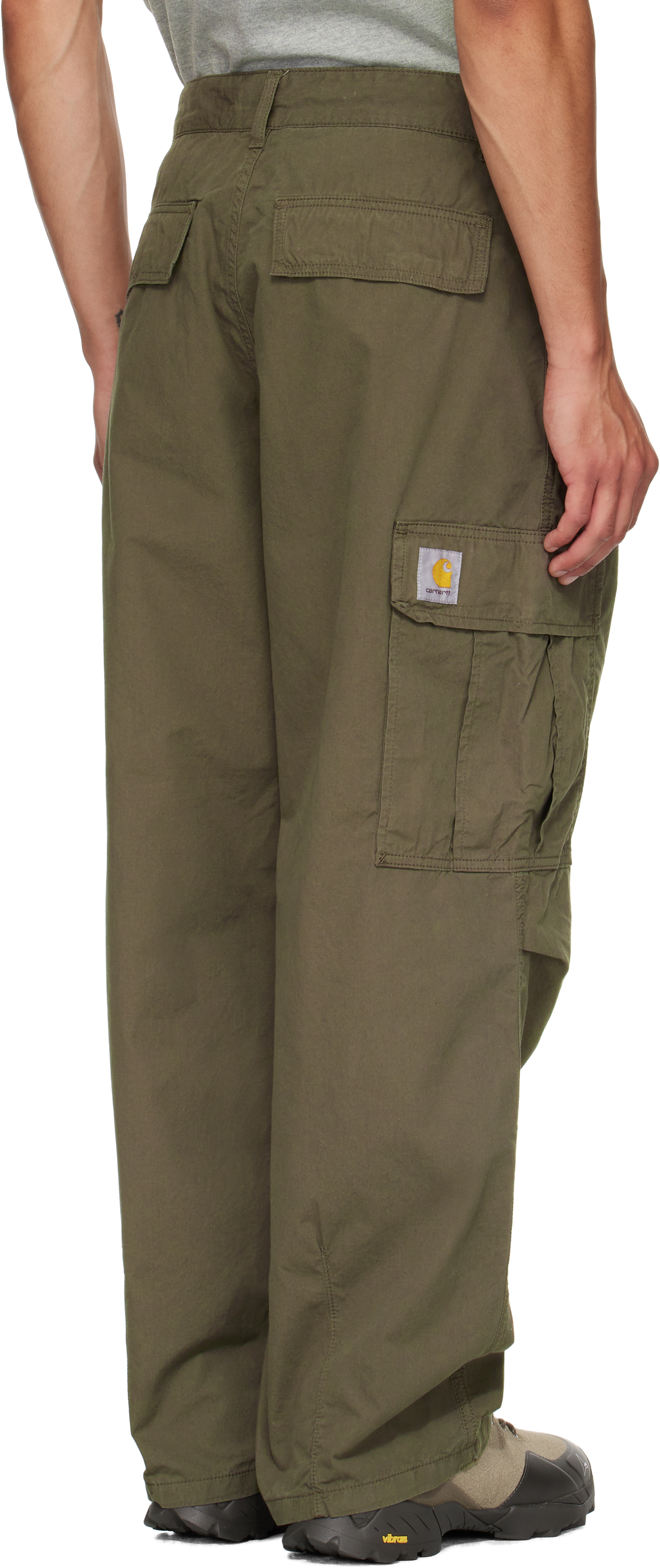 Carhartt Taupe Cole Cargo Pants In Green