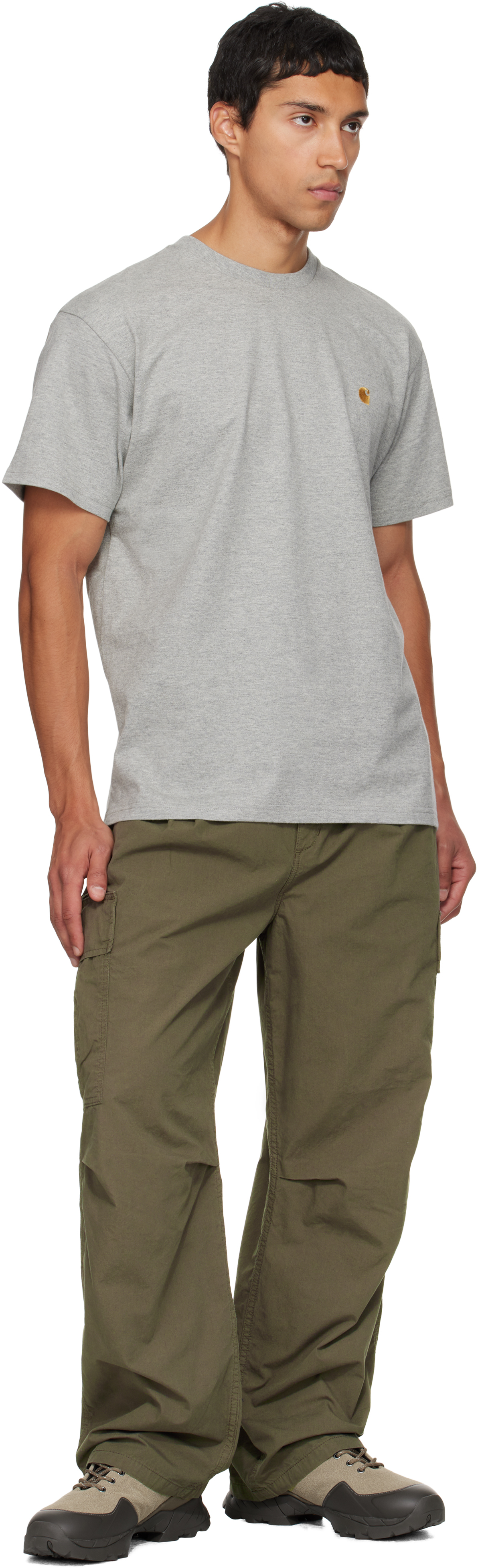 Carhartt Taupe Cole Cargo Pants In Green