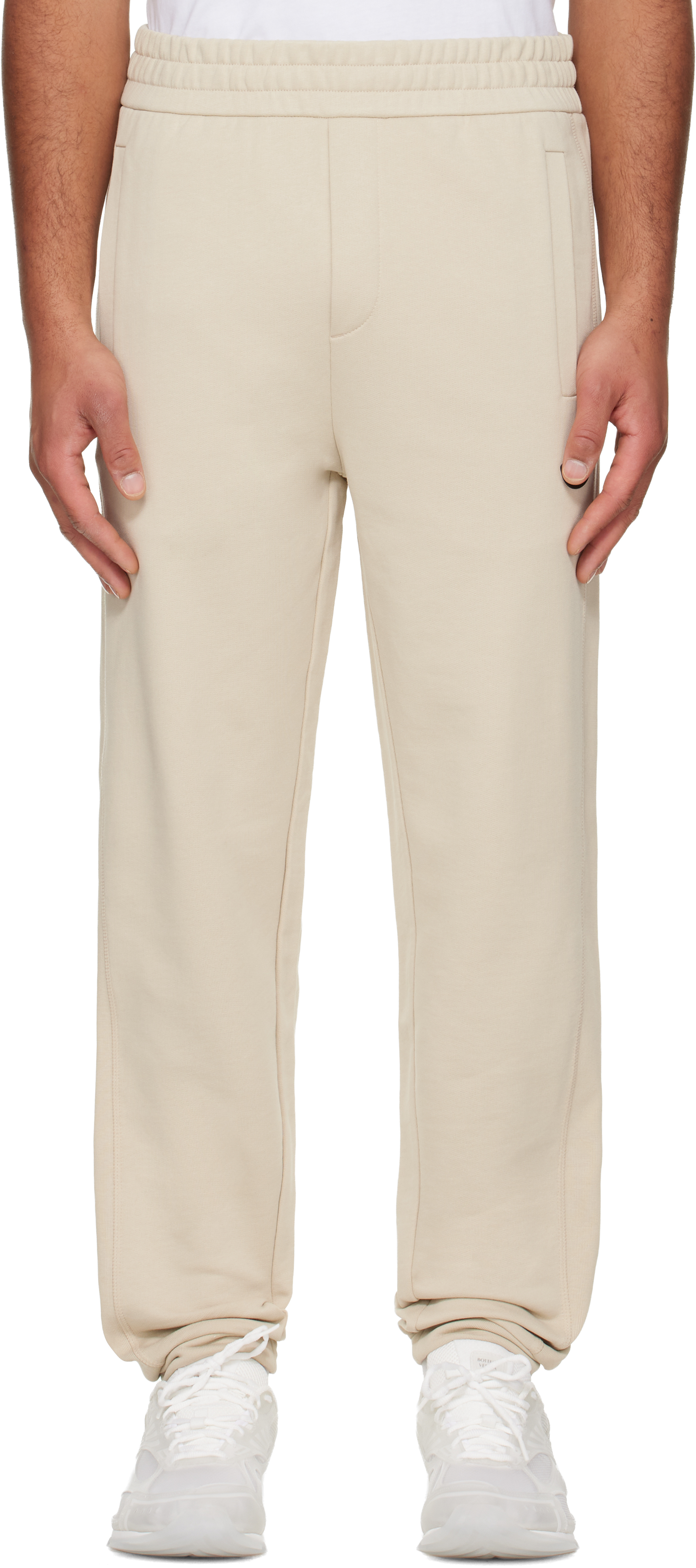 Moncler: オフホワイト コットン スウェットパンツ | SSENSE 日本