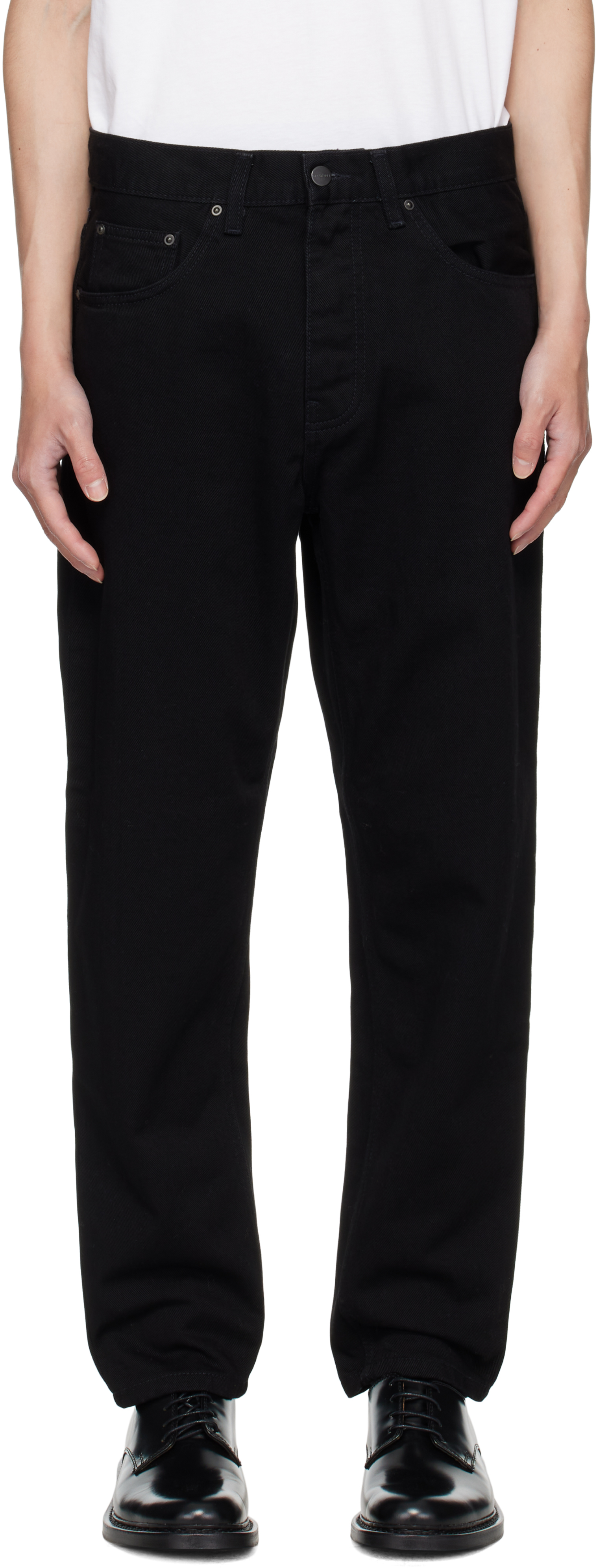 Carhartt Black Single Knee Trousers In Black