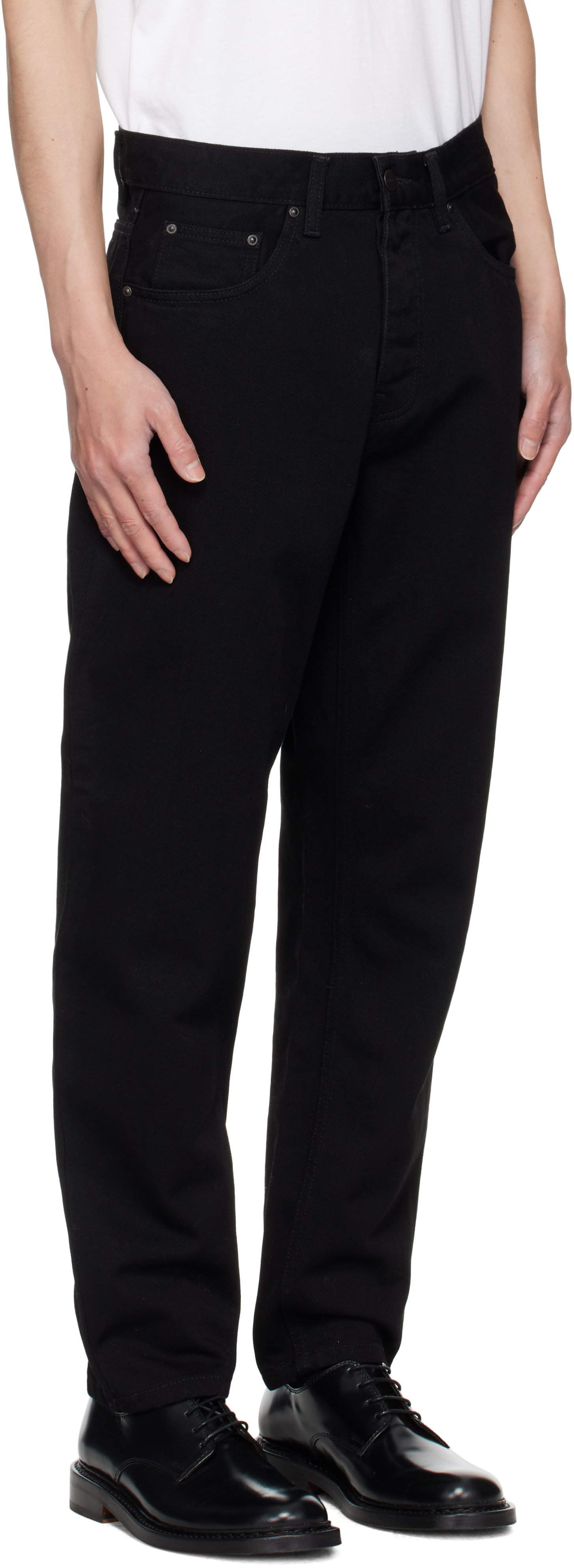 Carhartt Black Single Knee Trousers In Black
