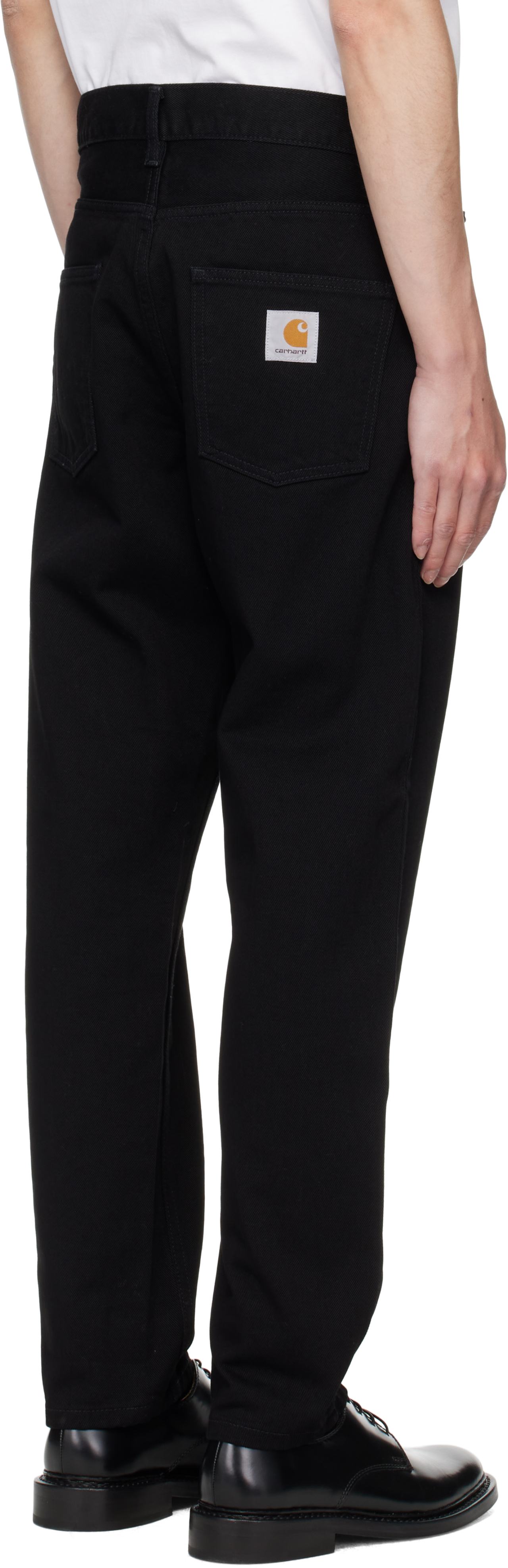 Carhartt Black Single Knee Trousers In Black