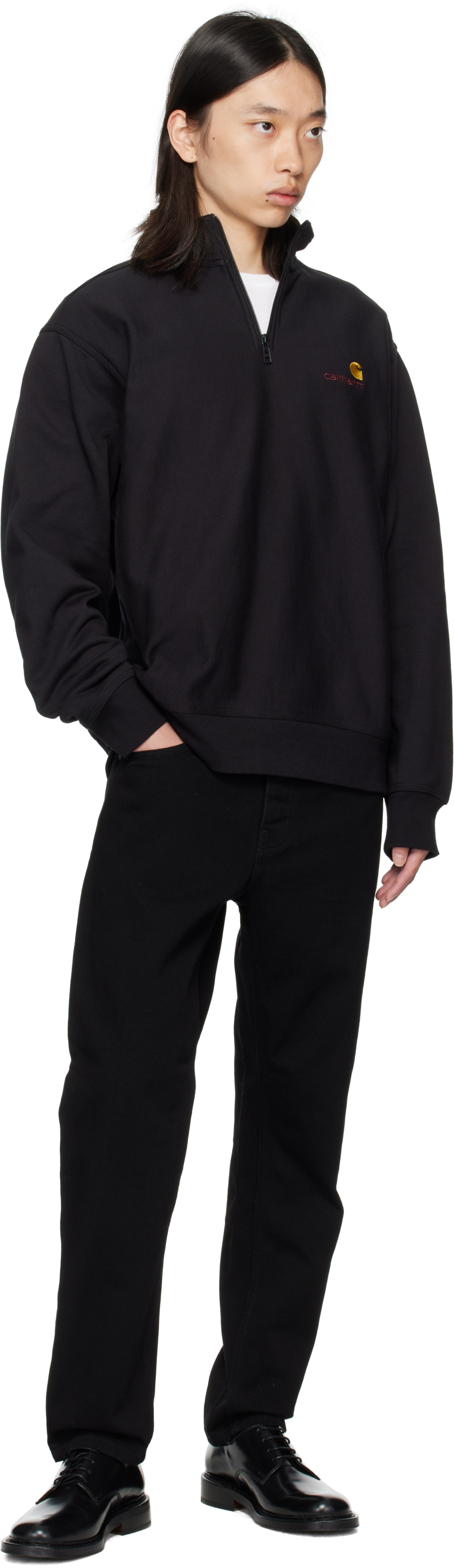 Carhartt Black Single Knee Trousers In Black