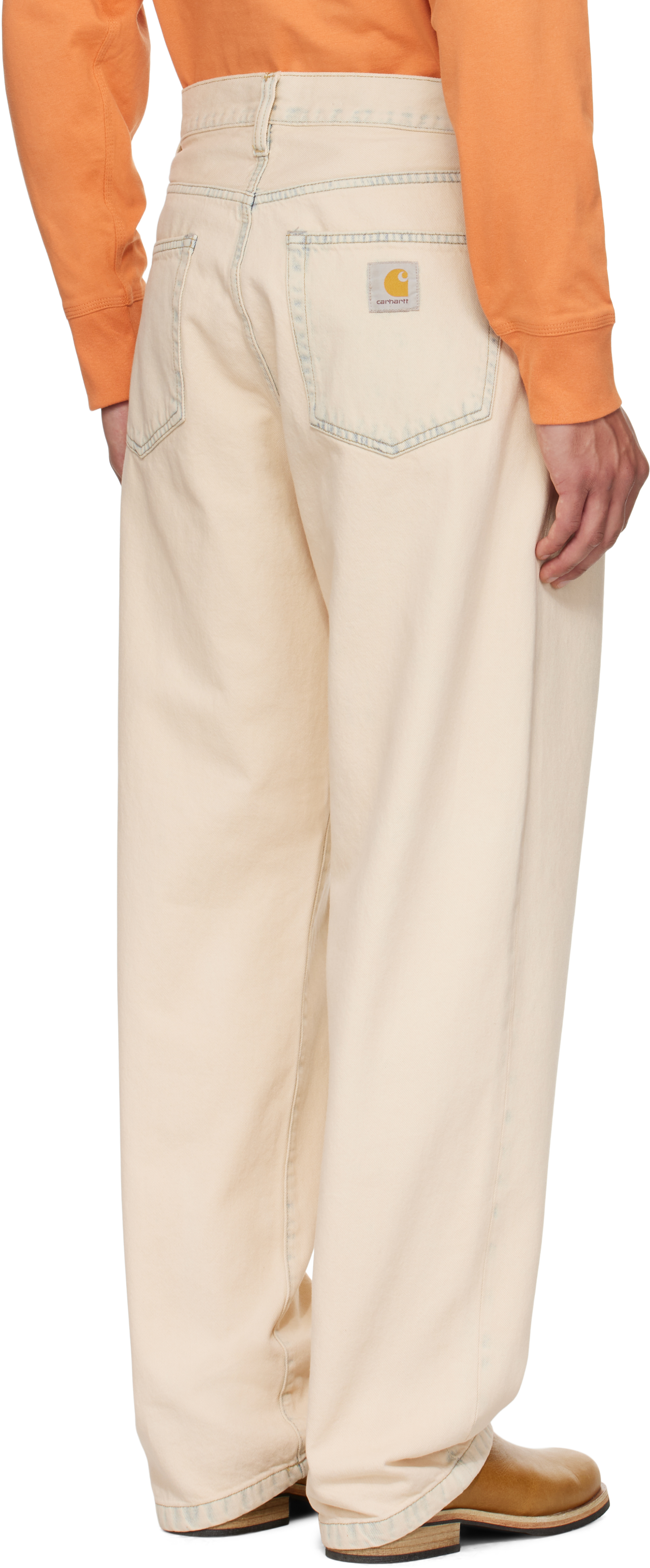 Carhartt Off-white Landon Jeans In Brown