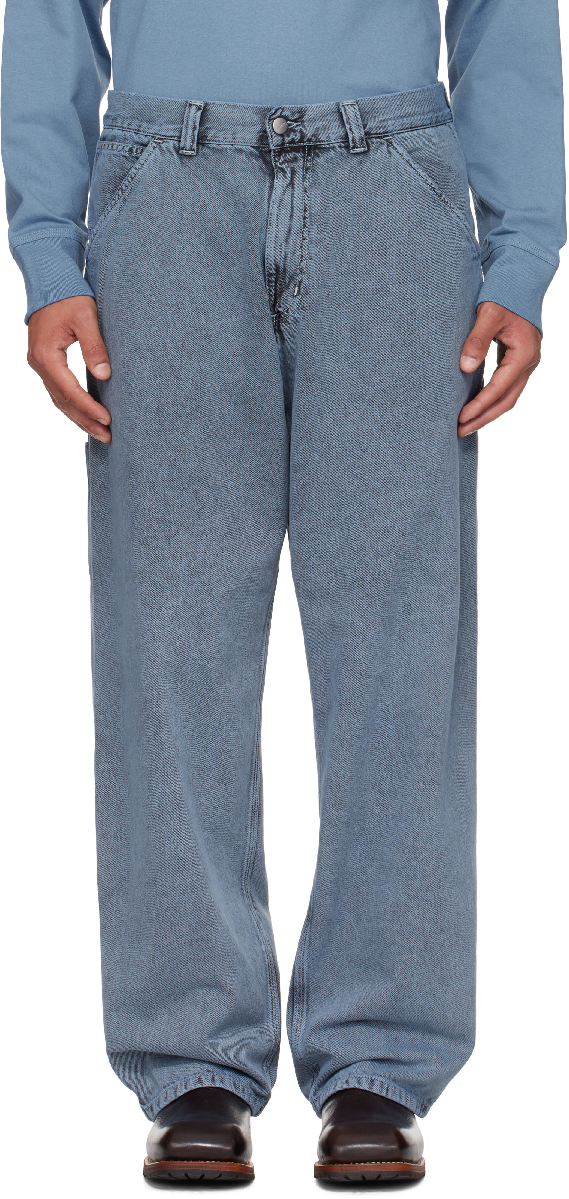Carhartt Blue Og Single Knee Jeans In Blue