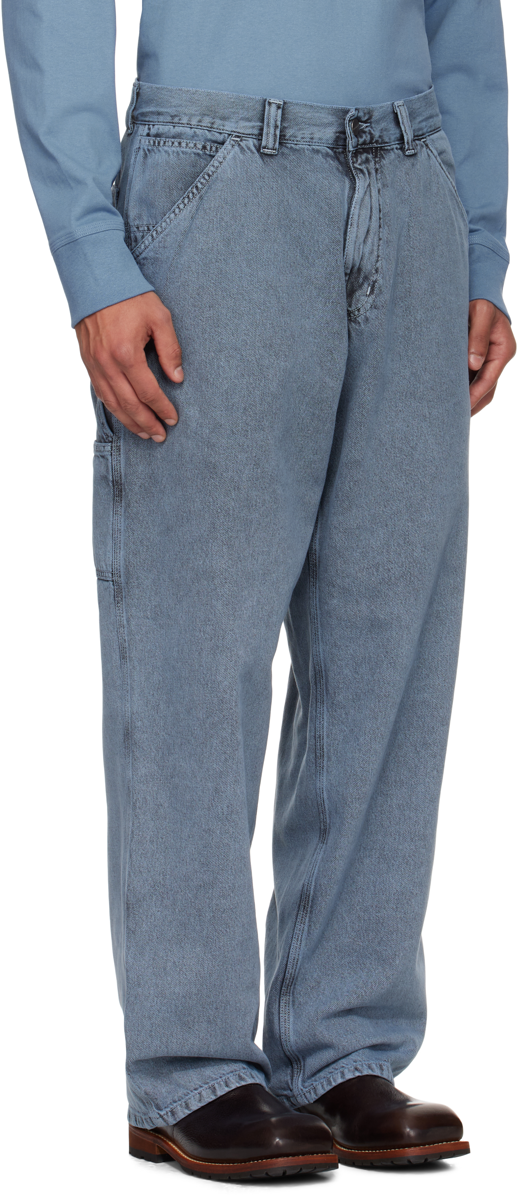 Carhartt Blue Og Single Knee Jeans In Blue