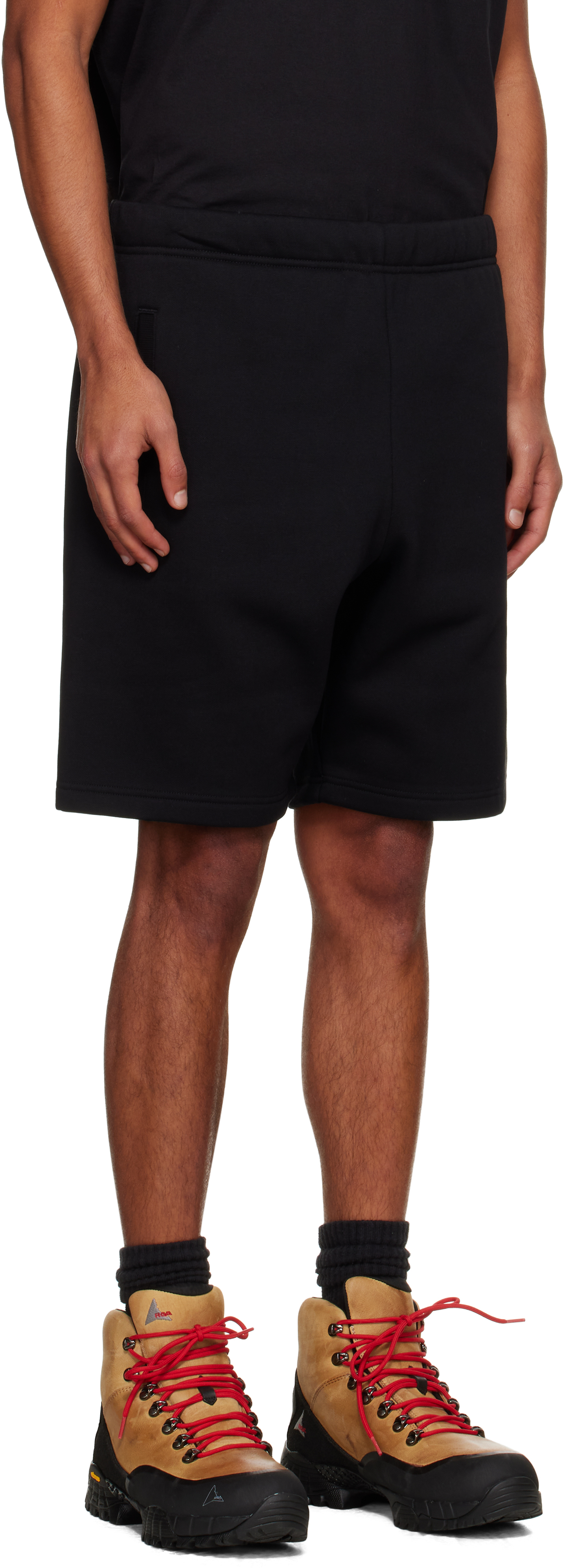Carhartt Black Chase Sweat Shorts In Blue