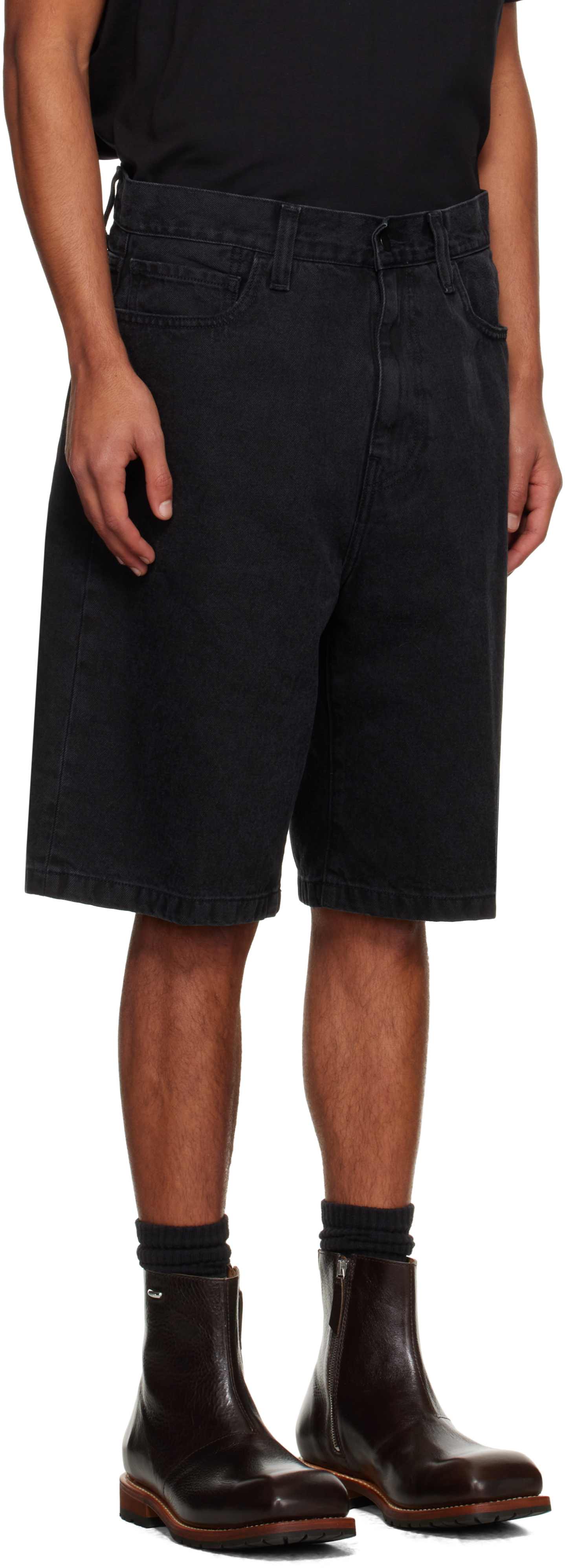 Carhartt Black Landon Denim Shorts In Black
