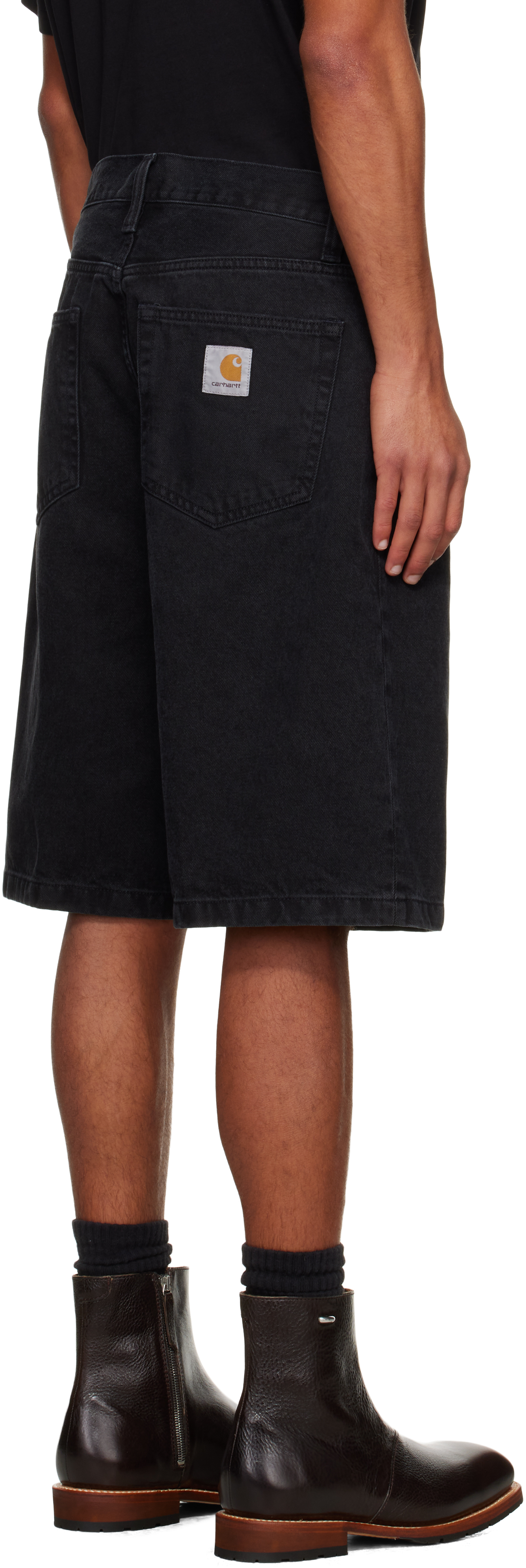 Carhartt Black Landon Denim Shorts In Black
