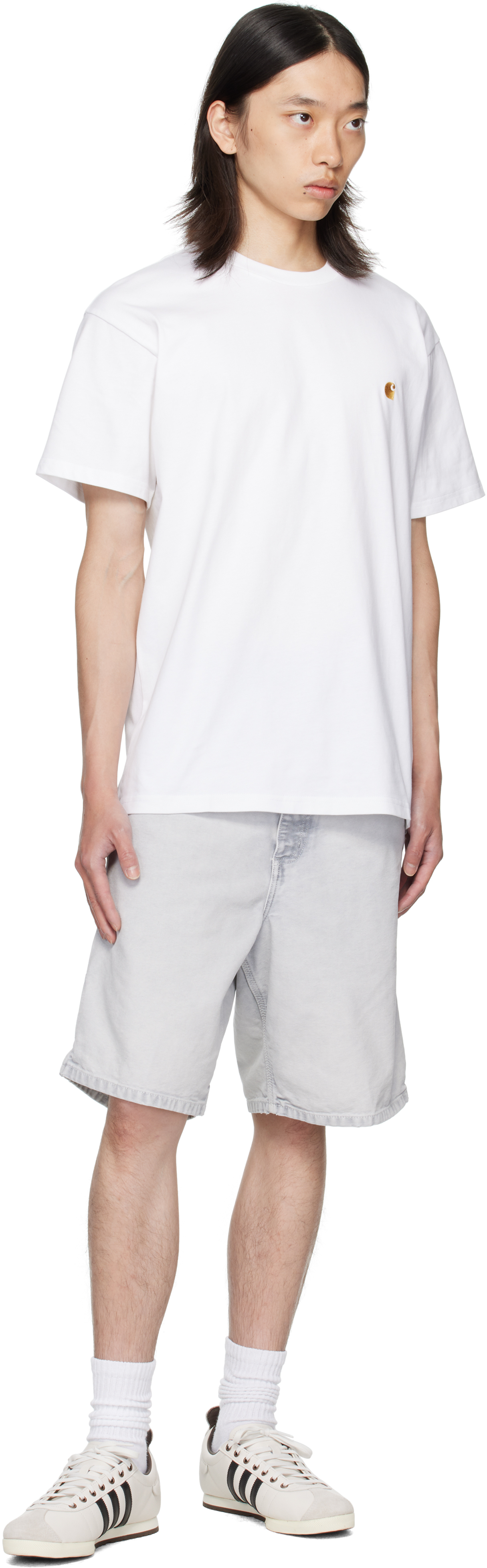 Carhartt Gray Single Knee Shorts In Gray