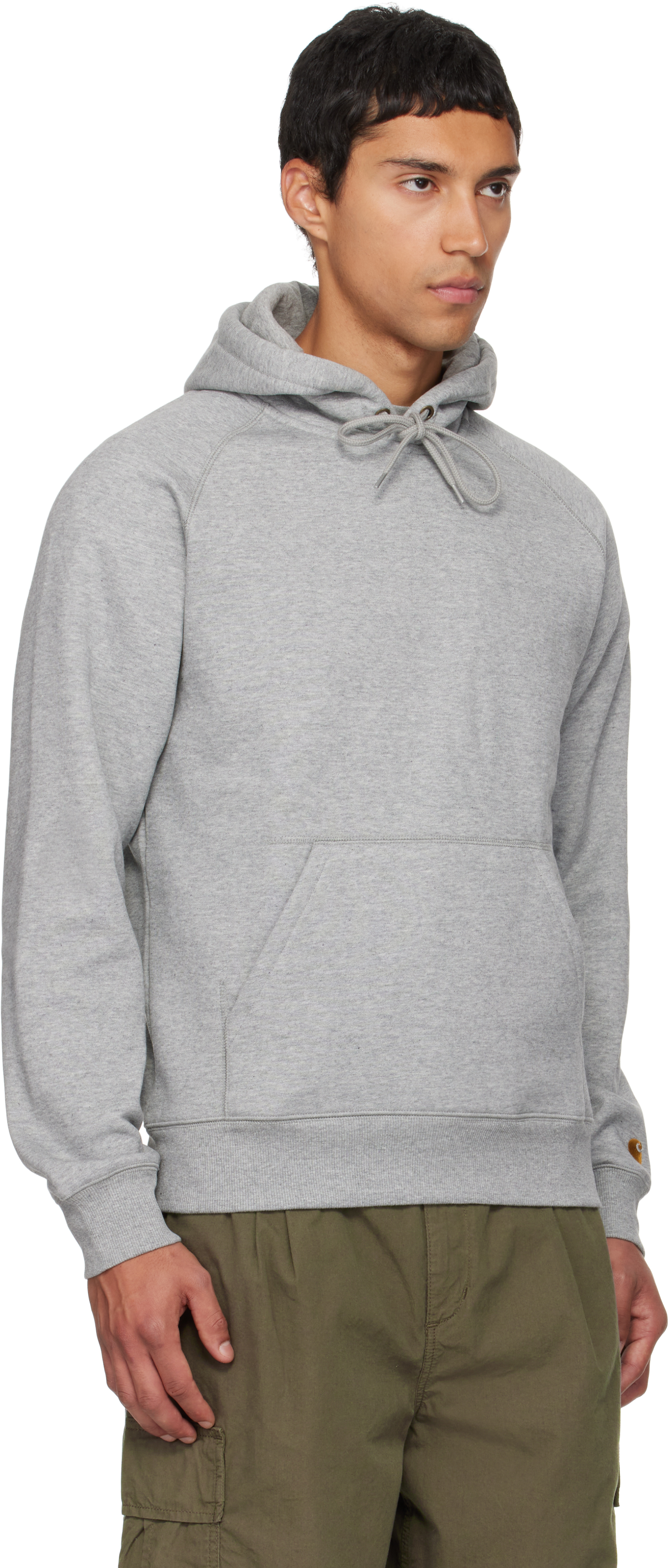 Carhartt Hooded Chase Sweatshirt Drawstring In Gray