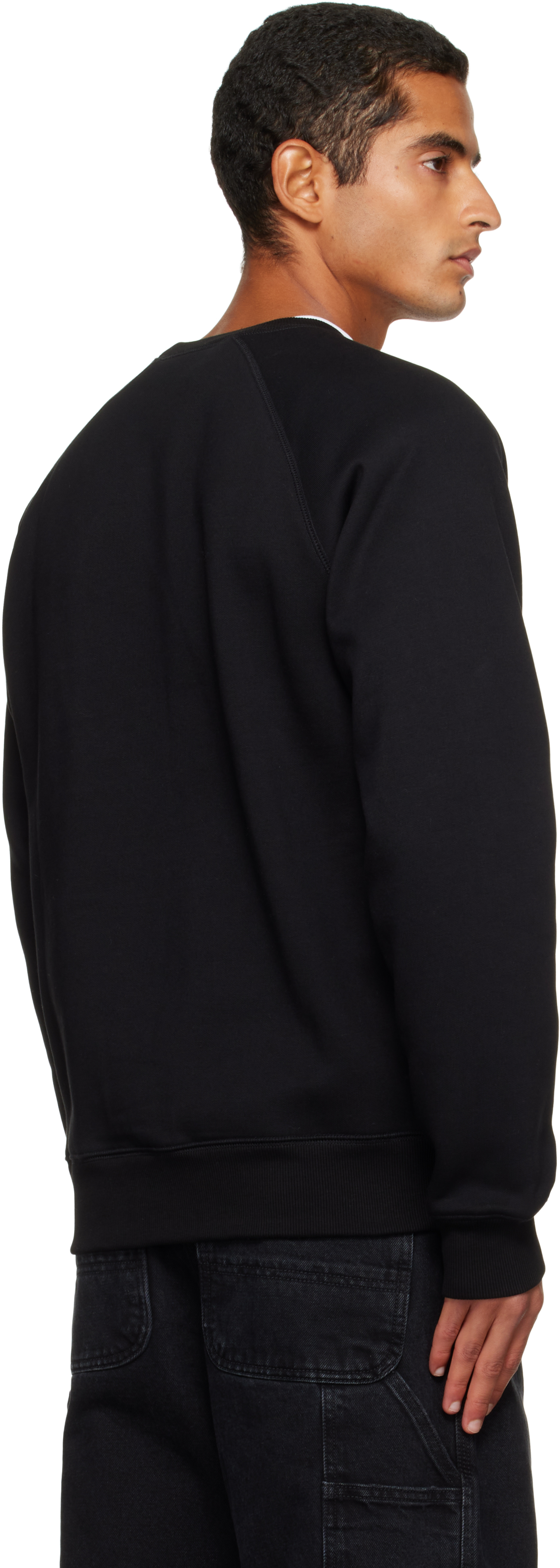 Carhartt Black Chase Sweatshirt In Pattern