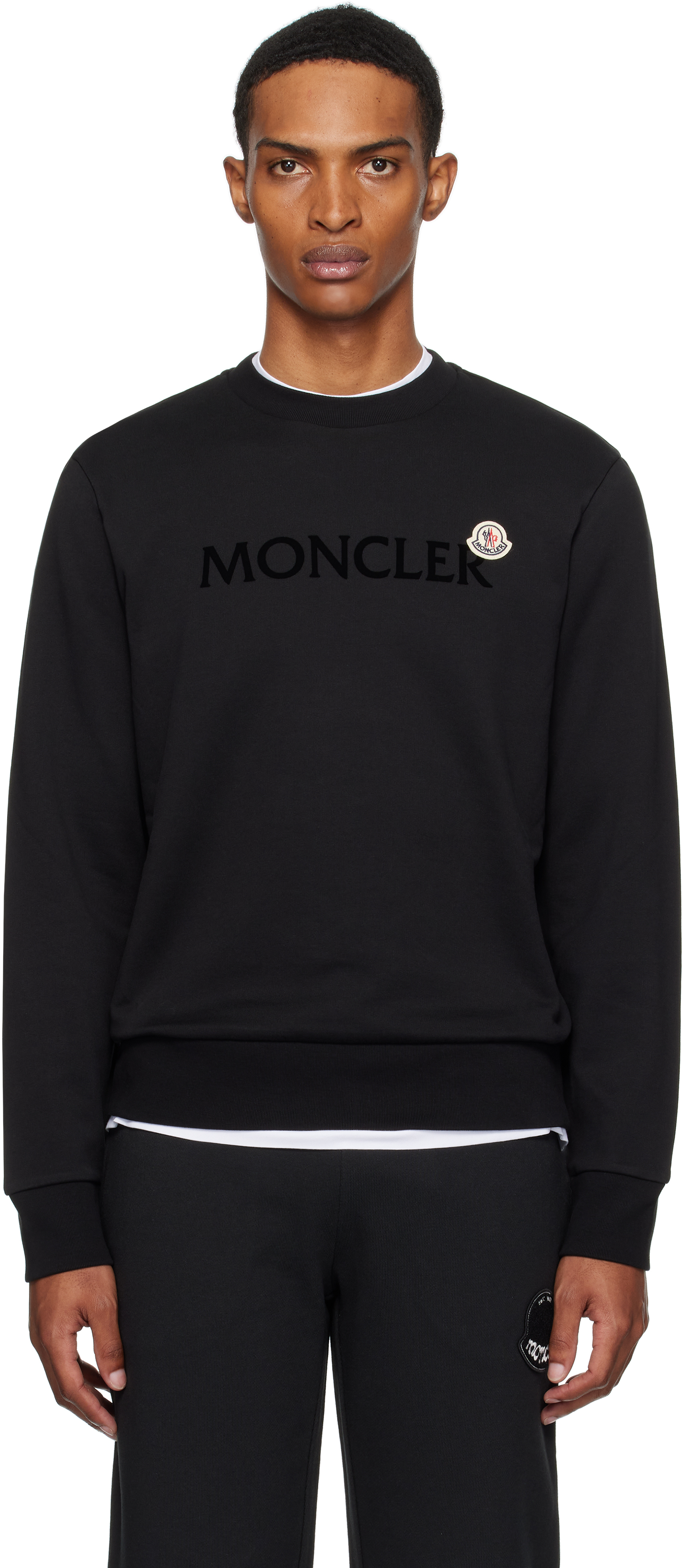 Black Logo Cotton Sweatshirt