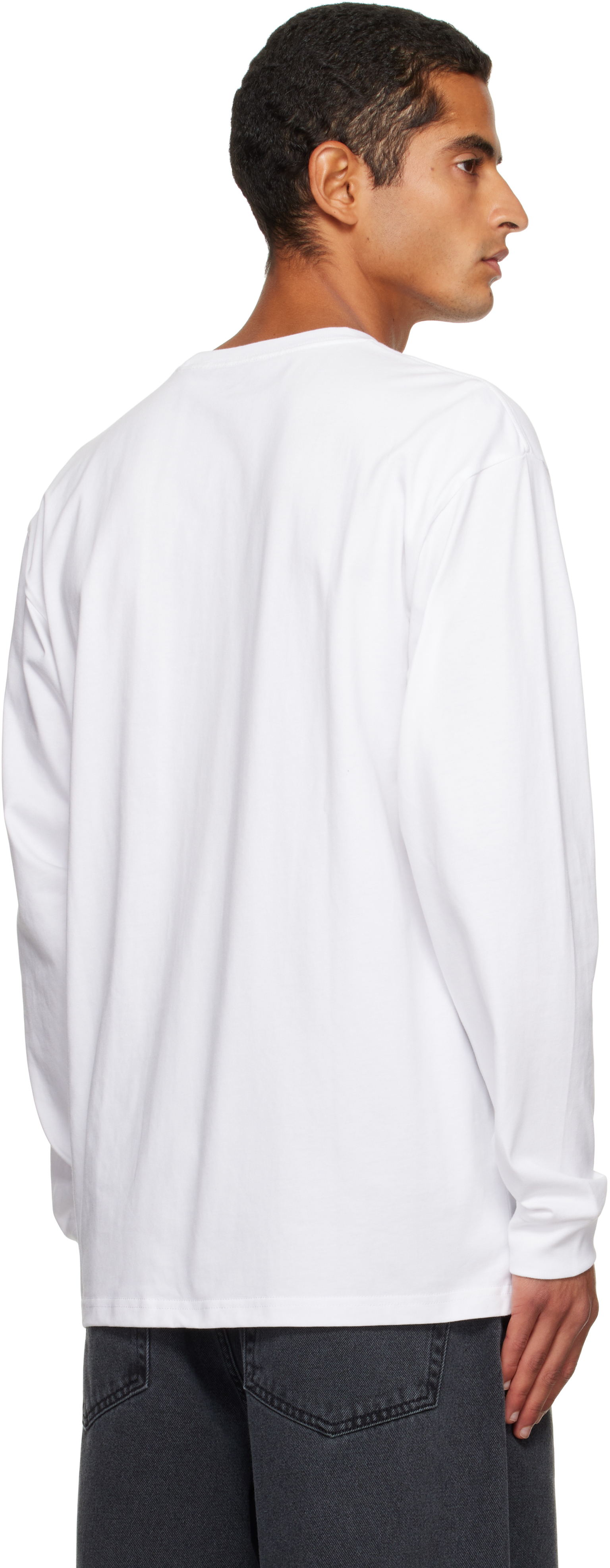 Carhartt White Chase Long Sleeve T-shirt In White