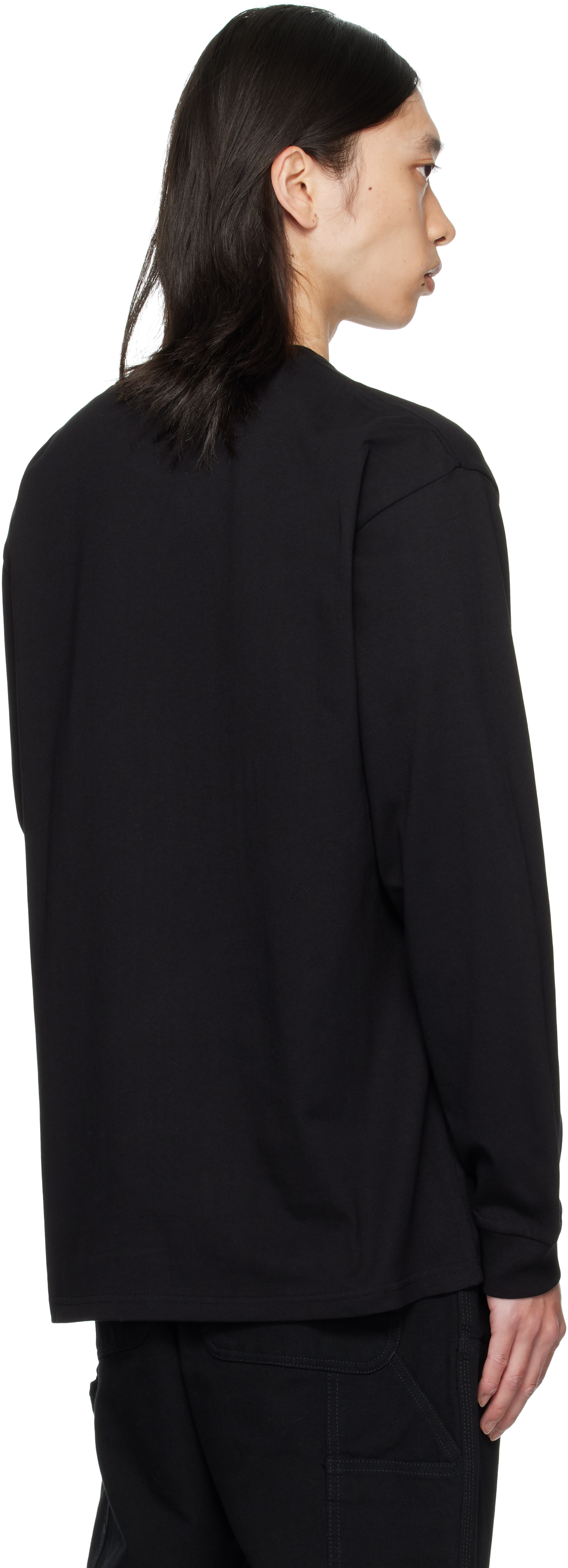 Carhartt Black Chase Long Sleeve T-shirt In Black