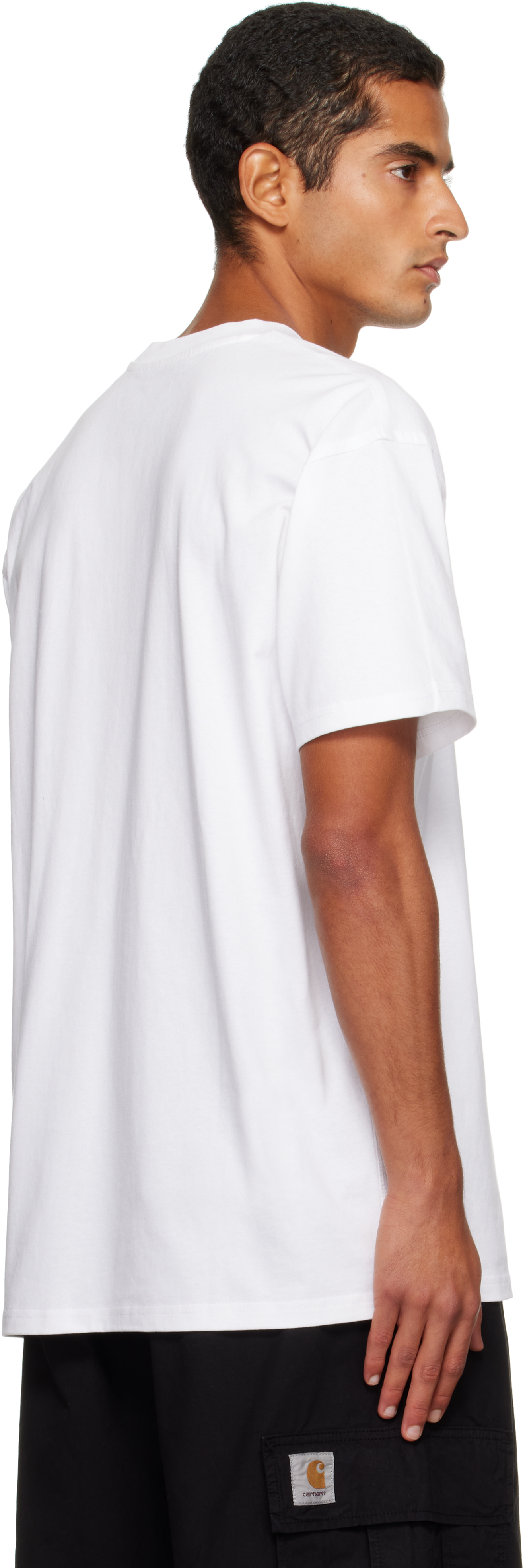 Carhartt American Script Logo-embroidered Organic Cotton-jersey T-shirt In White