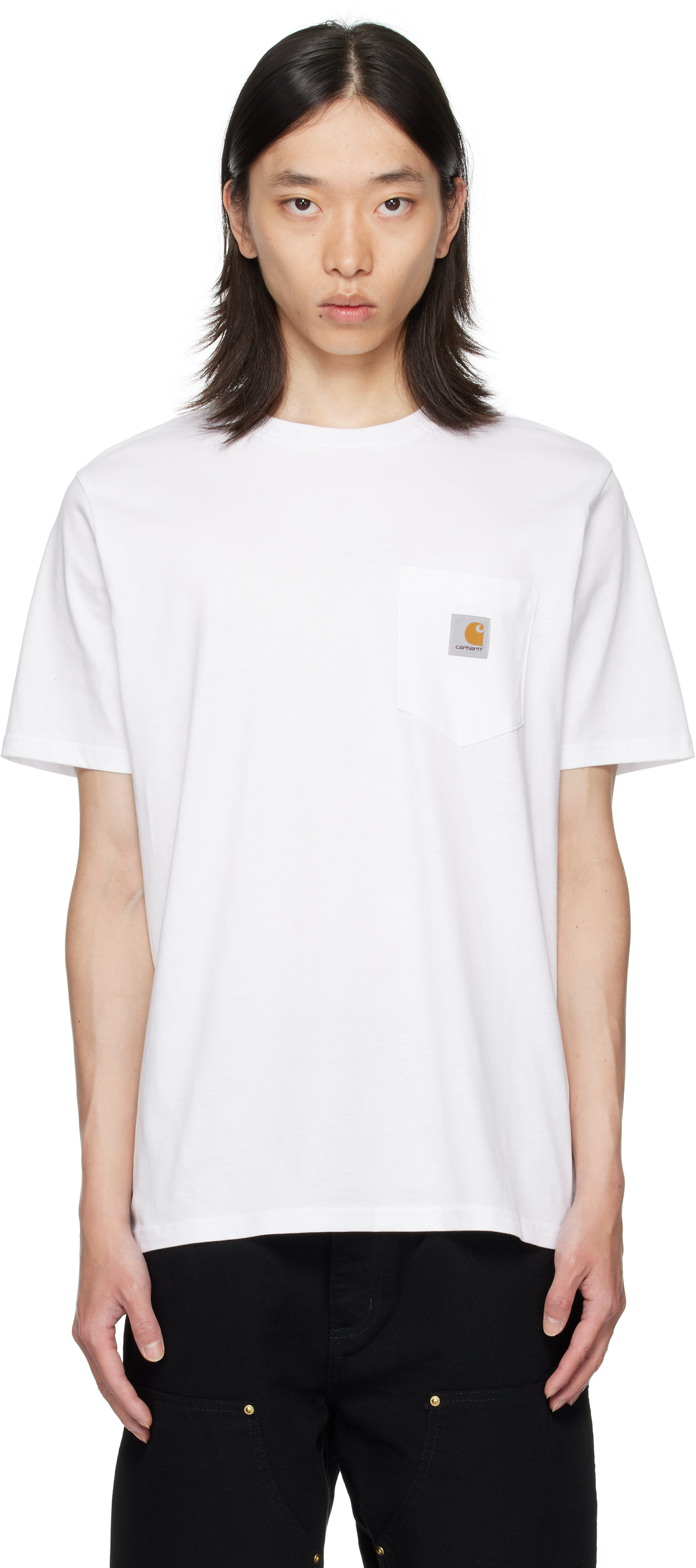 Carhartt Pocket T-shirt Featuring Logo Label In White