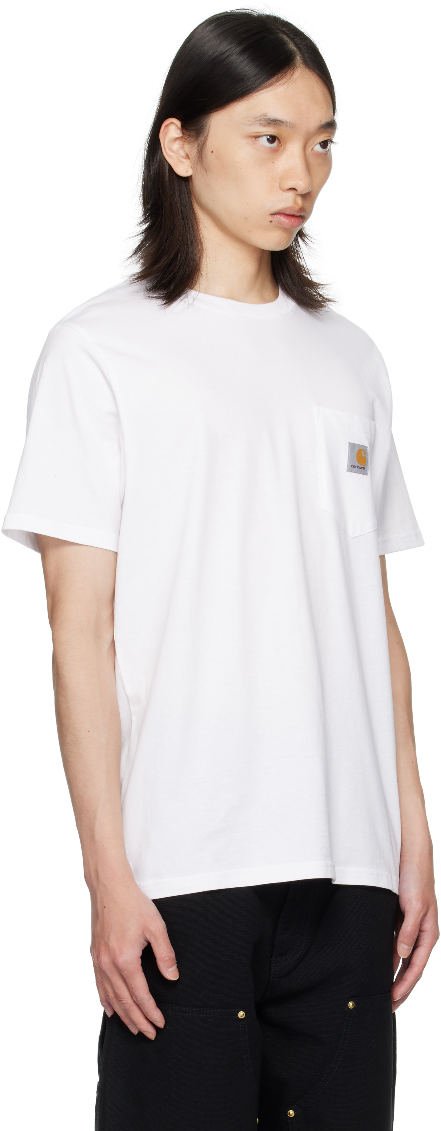 Carhartt Pocket T-shirt Featuring Logo Label In White