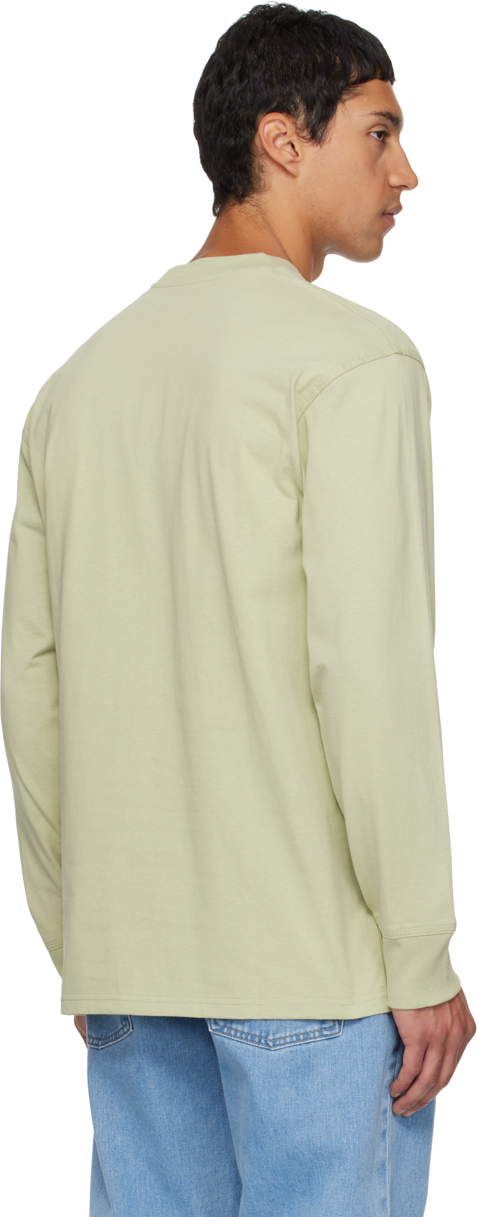 Carhartt Green American Script Long Sleeve T-shirt In Green