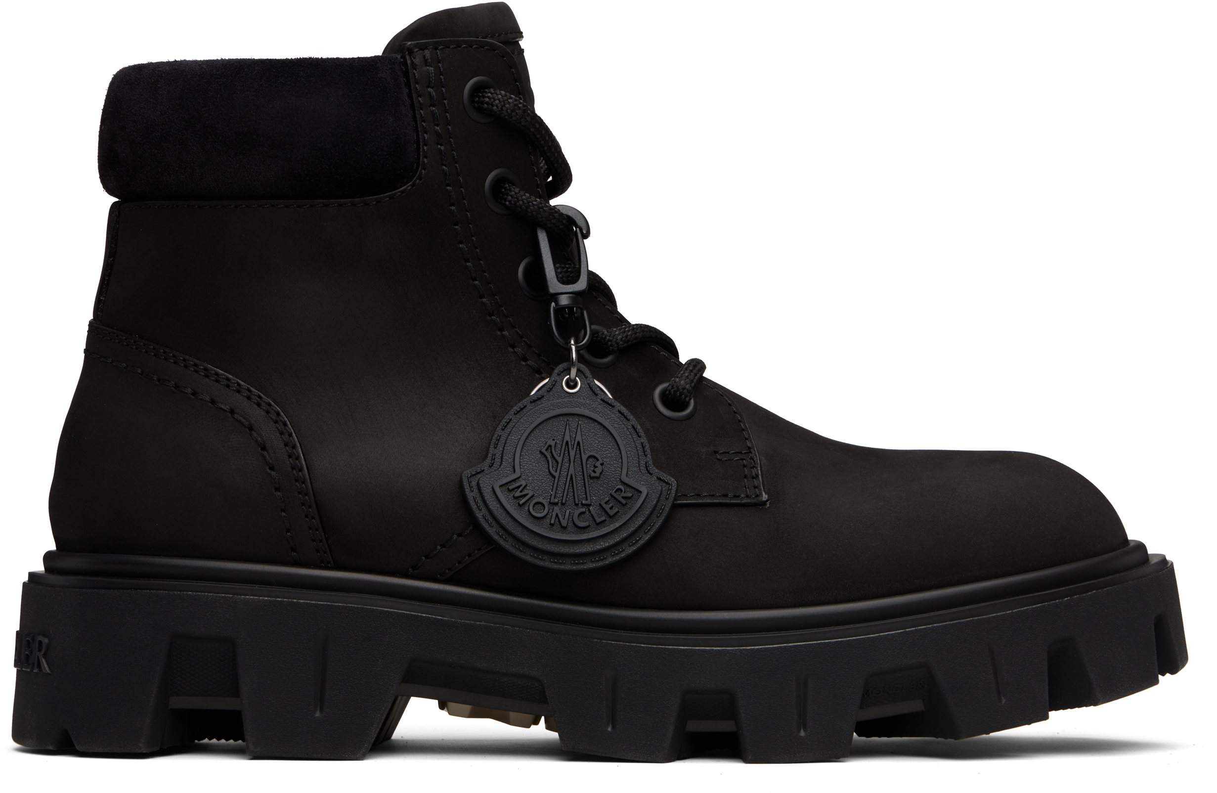 Moncler Black Peak City Ankle Boots