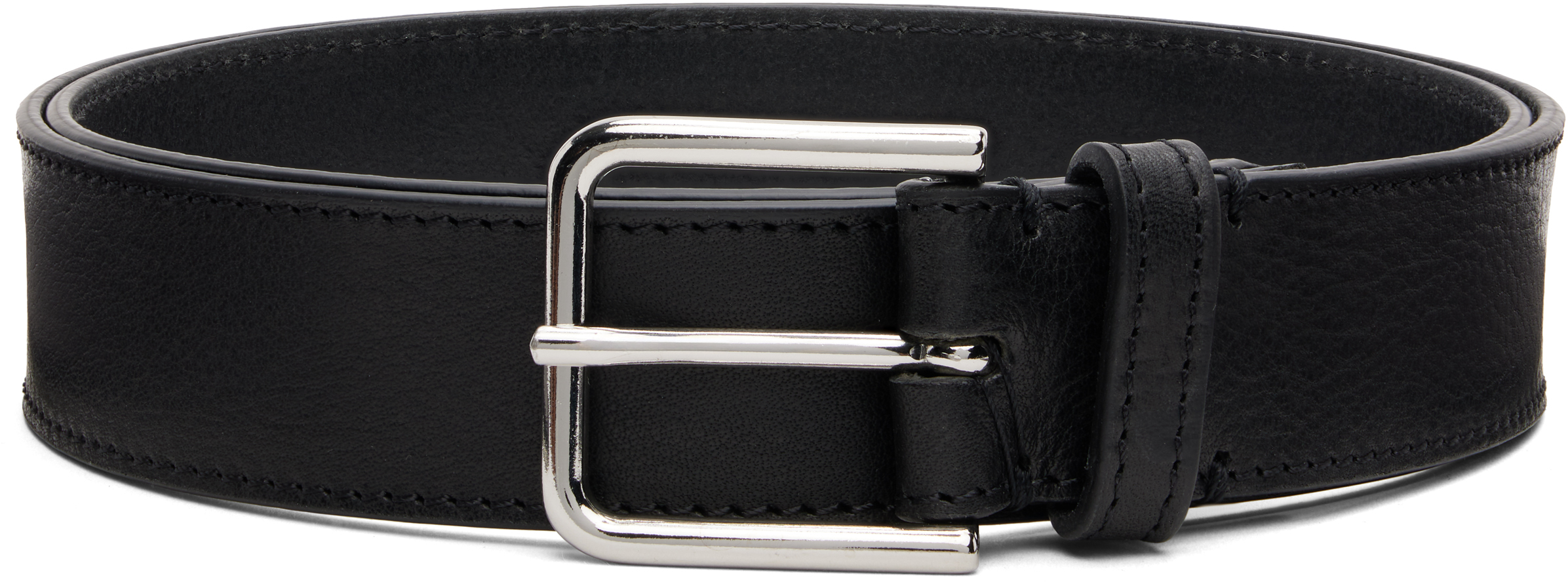 The Frankie Shop Black Toni Leather Belt In Black