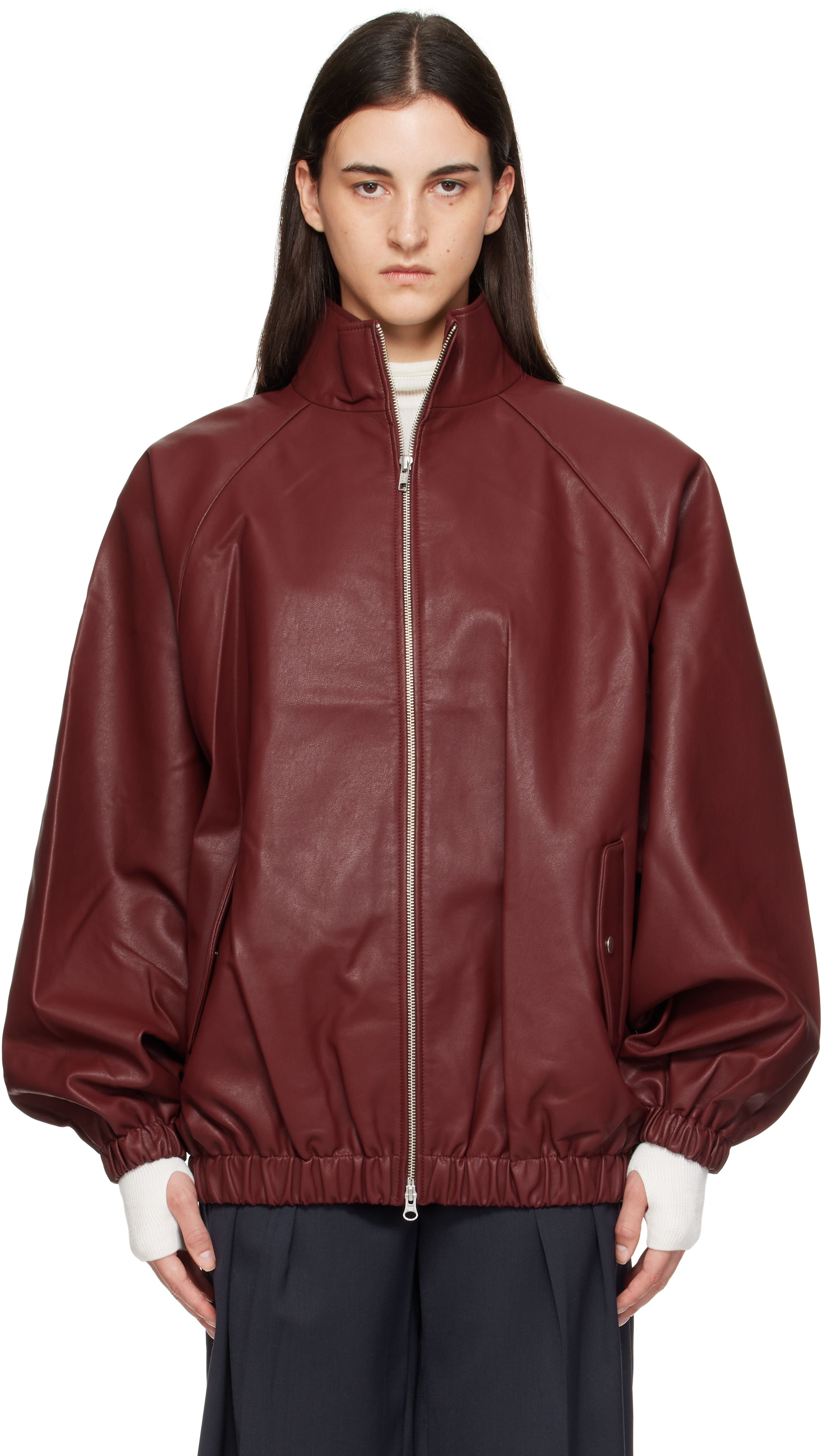 The Frankie Shop オーバーサイズレザージャケット XS/S The Frankie Shop】オーバーサイズレザージャケット XS/S
