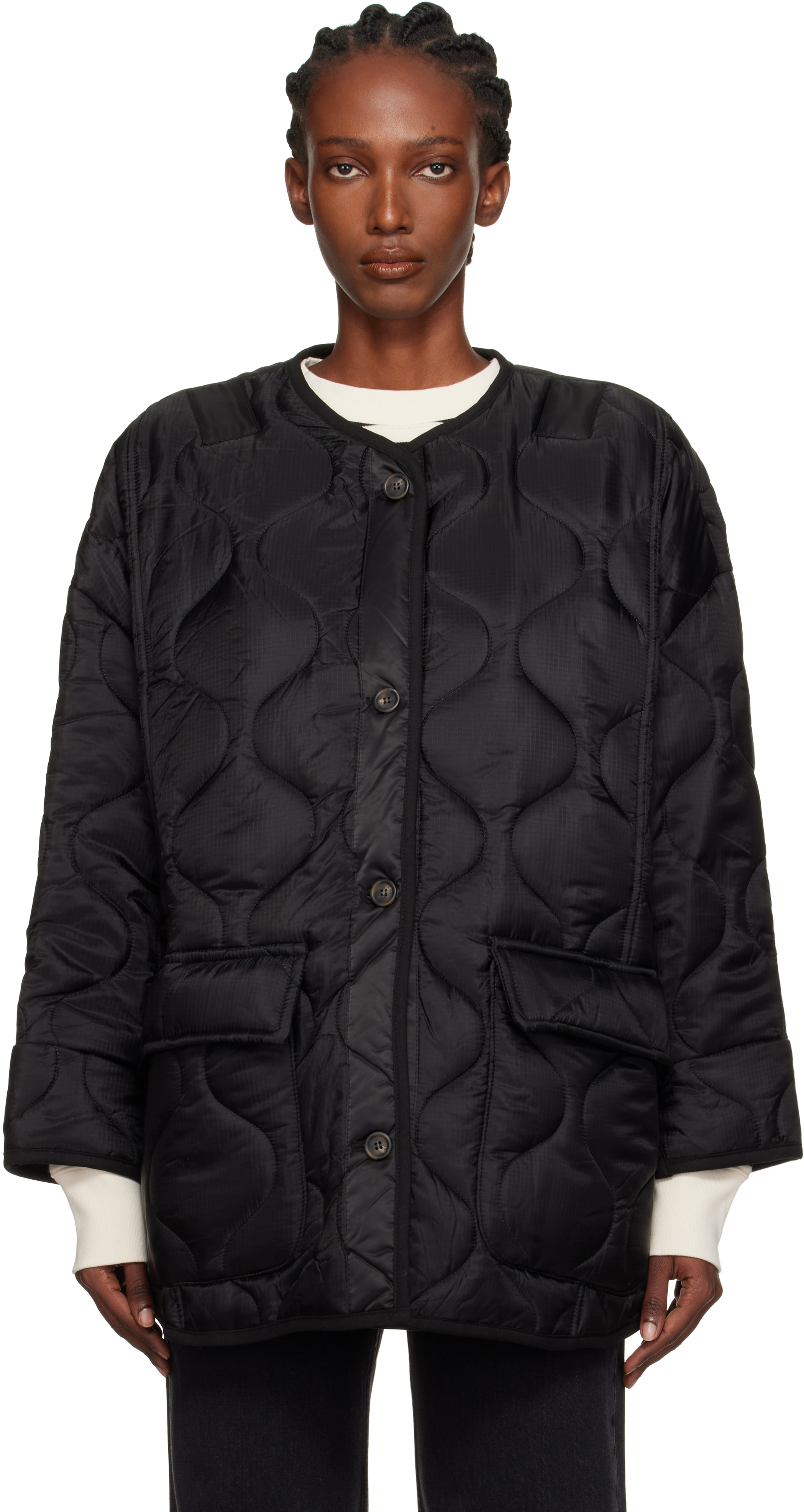 Black Teddy Quilted Jacket