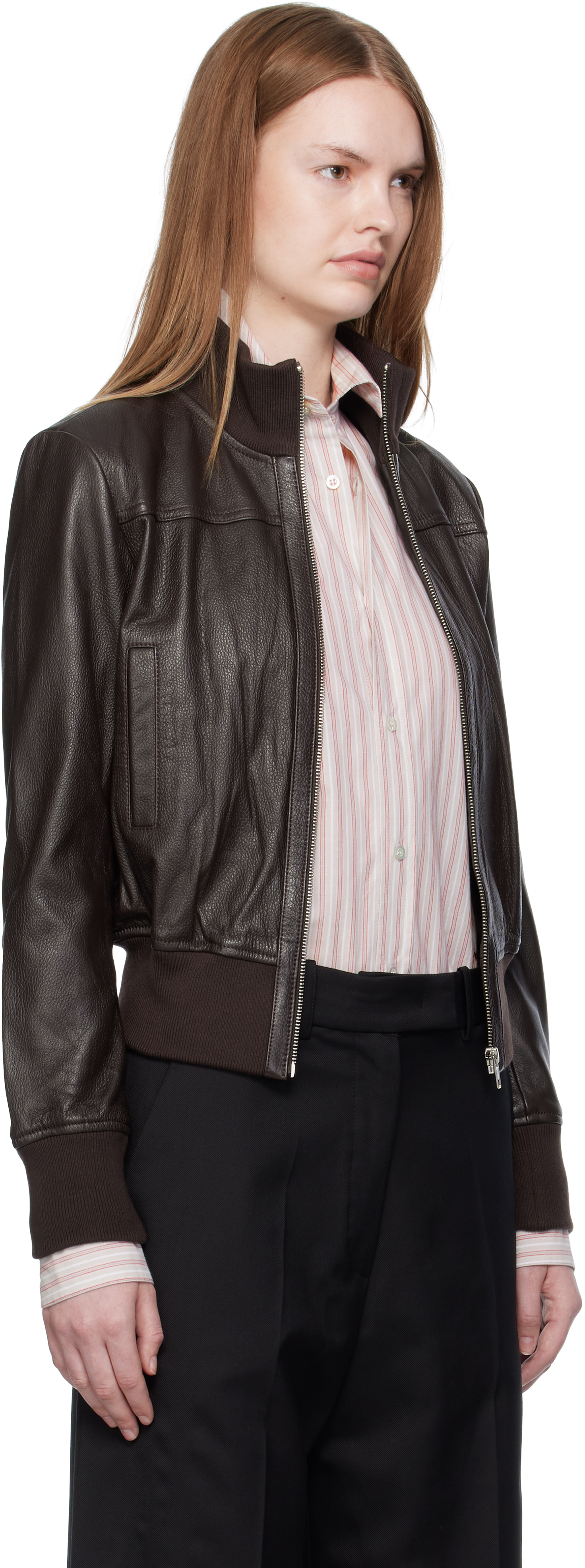 The Frankie Shop Tobias Leather Jacket