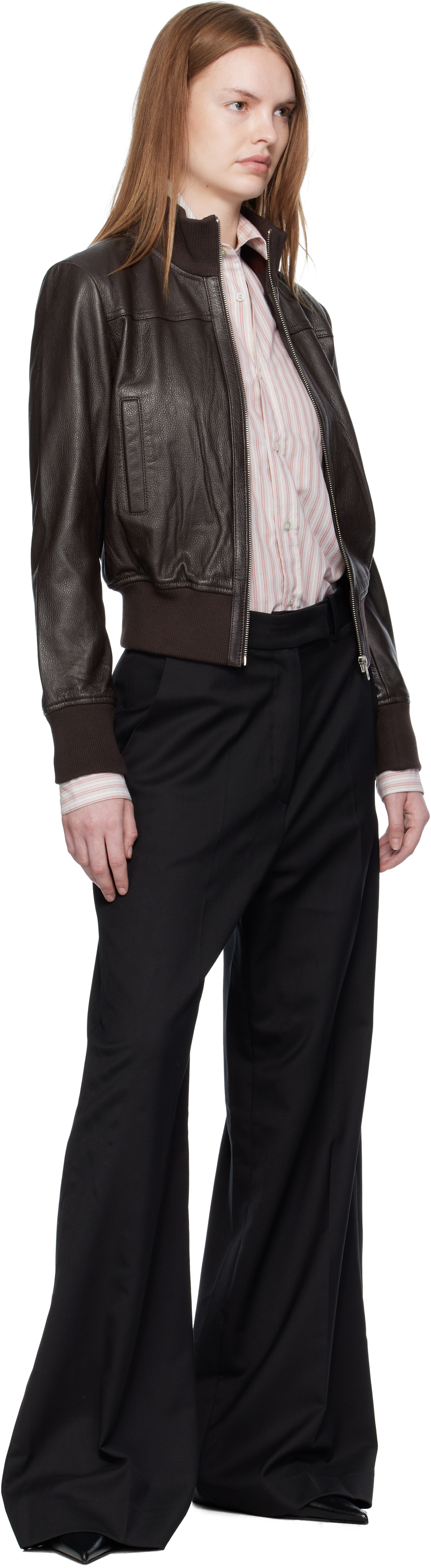 The Frankie Shop Tobias Leather Jacket