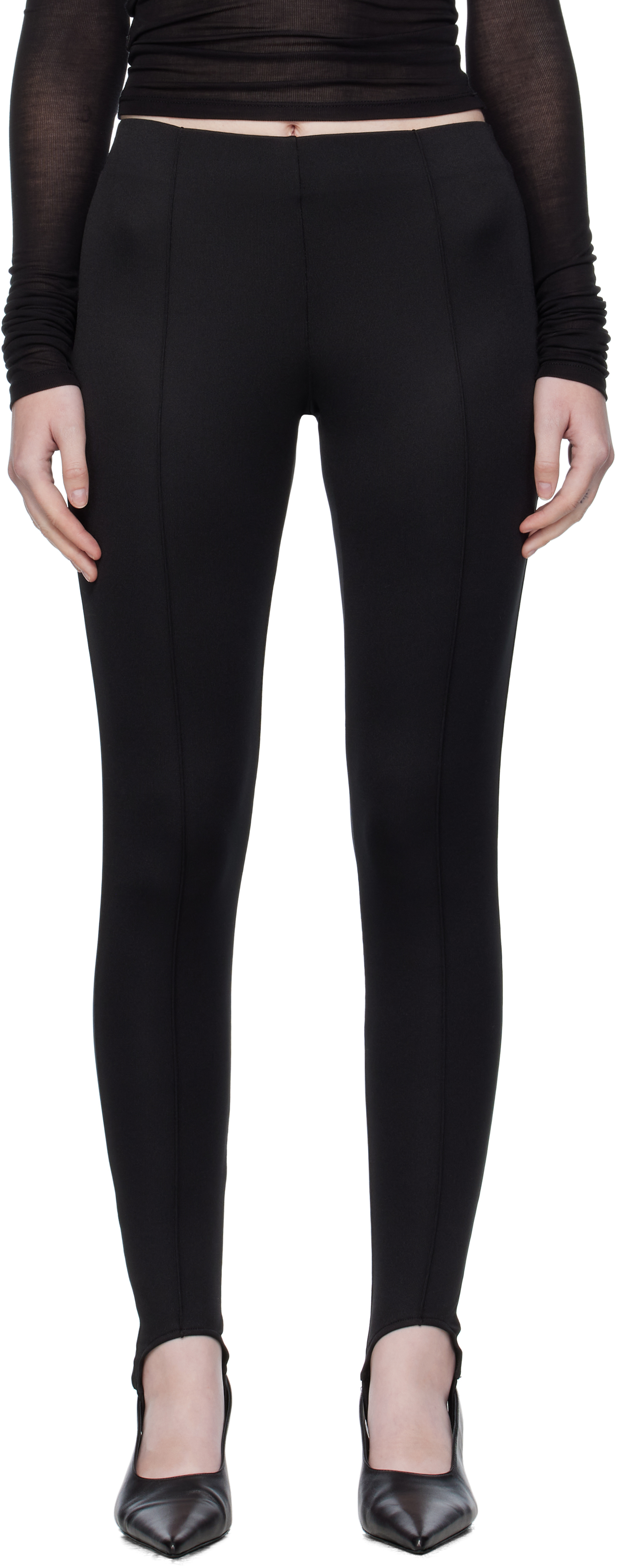 Black Caserta Stirrup Leggings