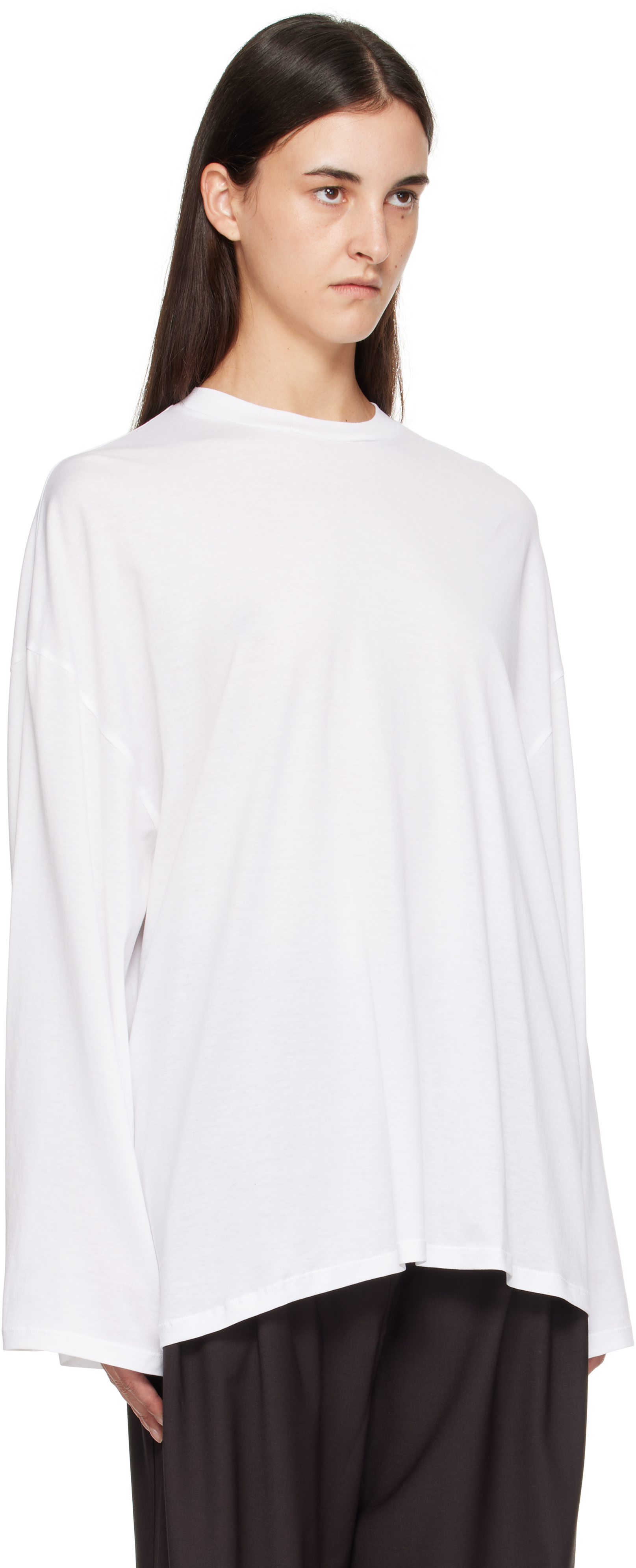 The Frankie Shop White Rio Oversized Sleeve T-shirt In White
