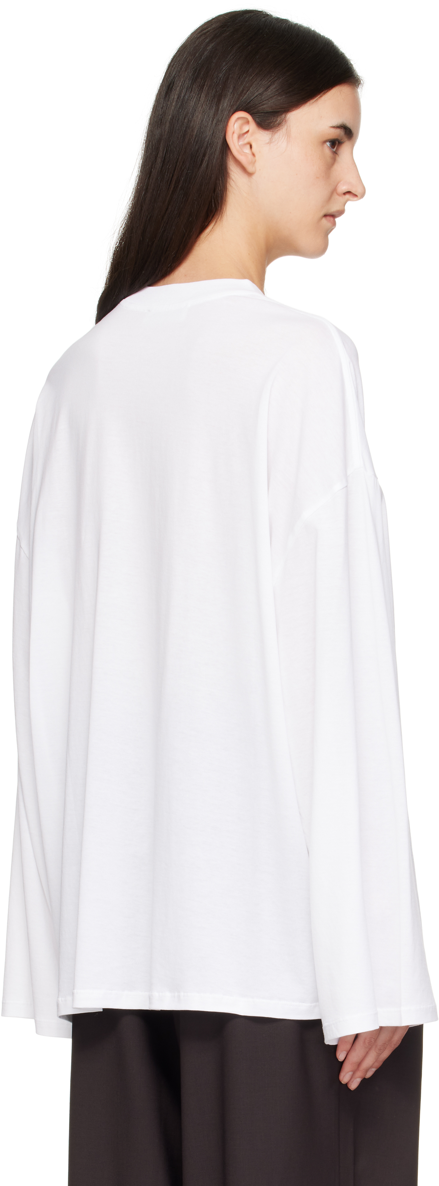 The Frankie Shop White Rio Oversized Sleeve T-shirt In White