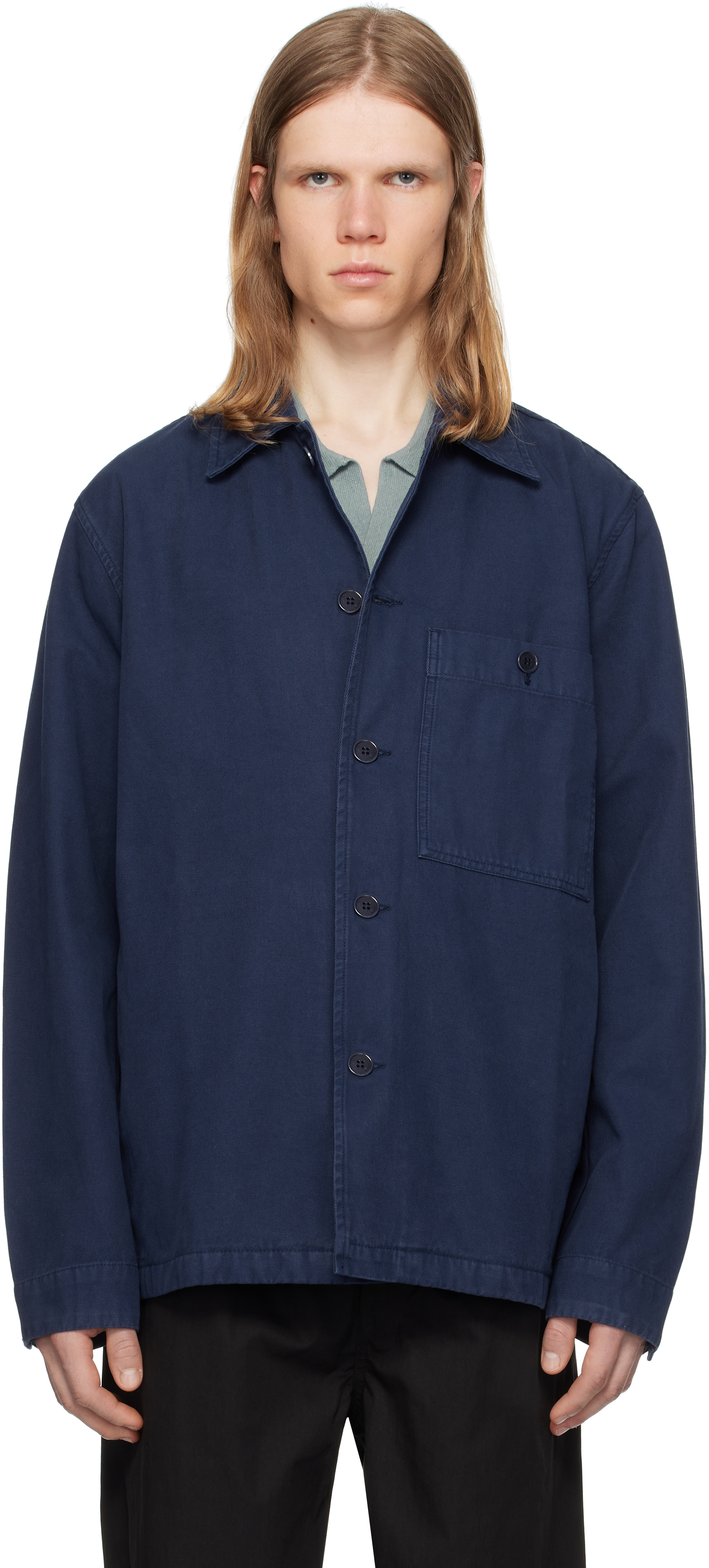 Navy 'Norse Standard' Twill Overshirt