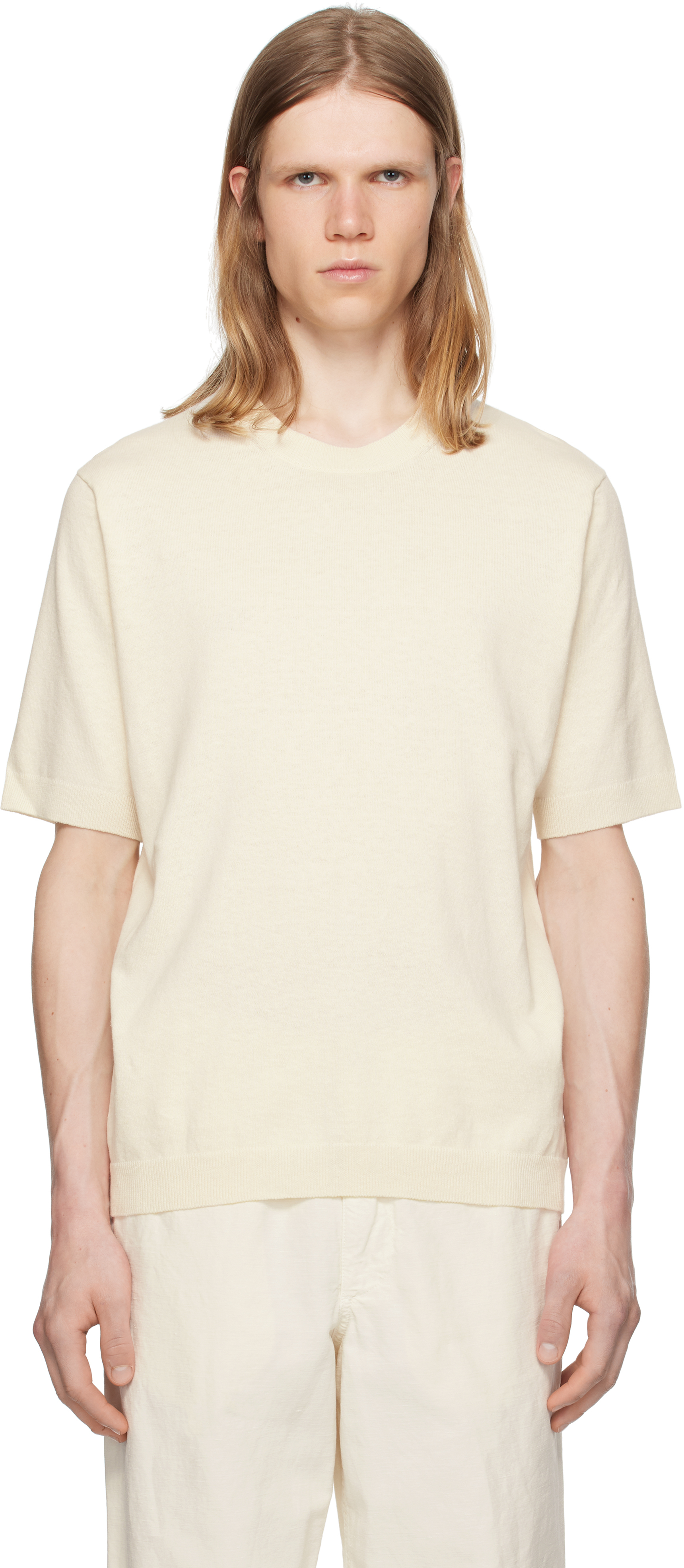 Tシャツ・カットソー Norse Projects Rhys Cotton Linen T-shirt NORSE PROJECTS: Off-White Rhys Cotton Linen T-shirt | SSENSE