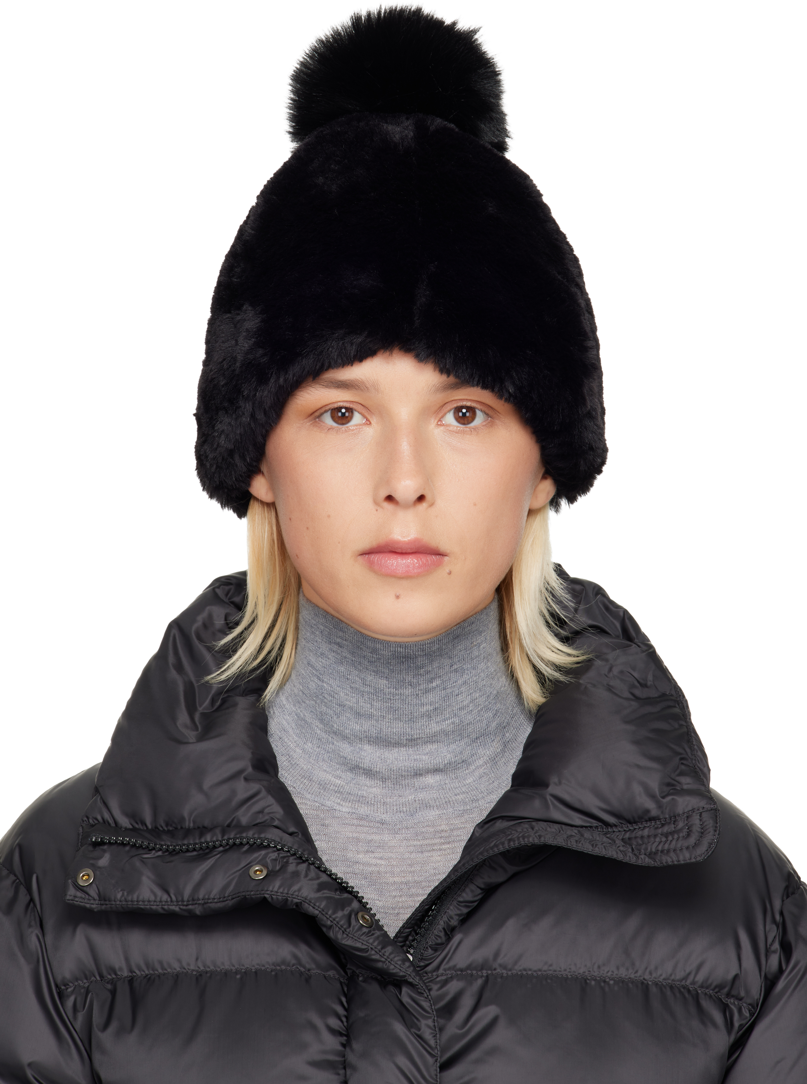 Max Mara Black Casta Beanie In Black