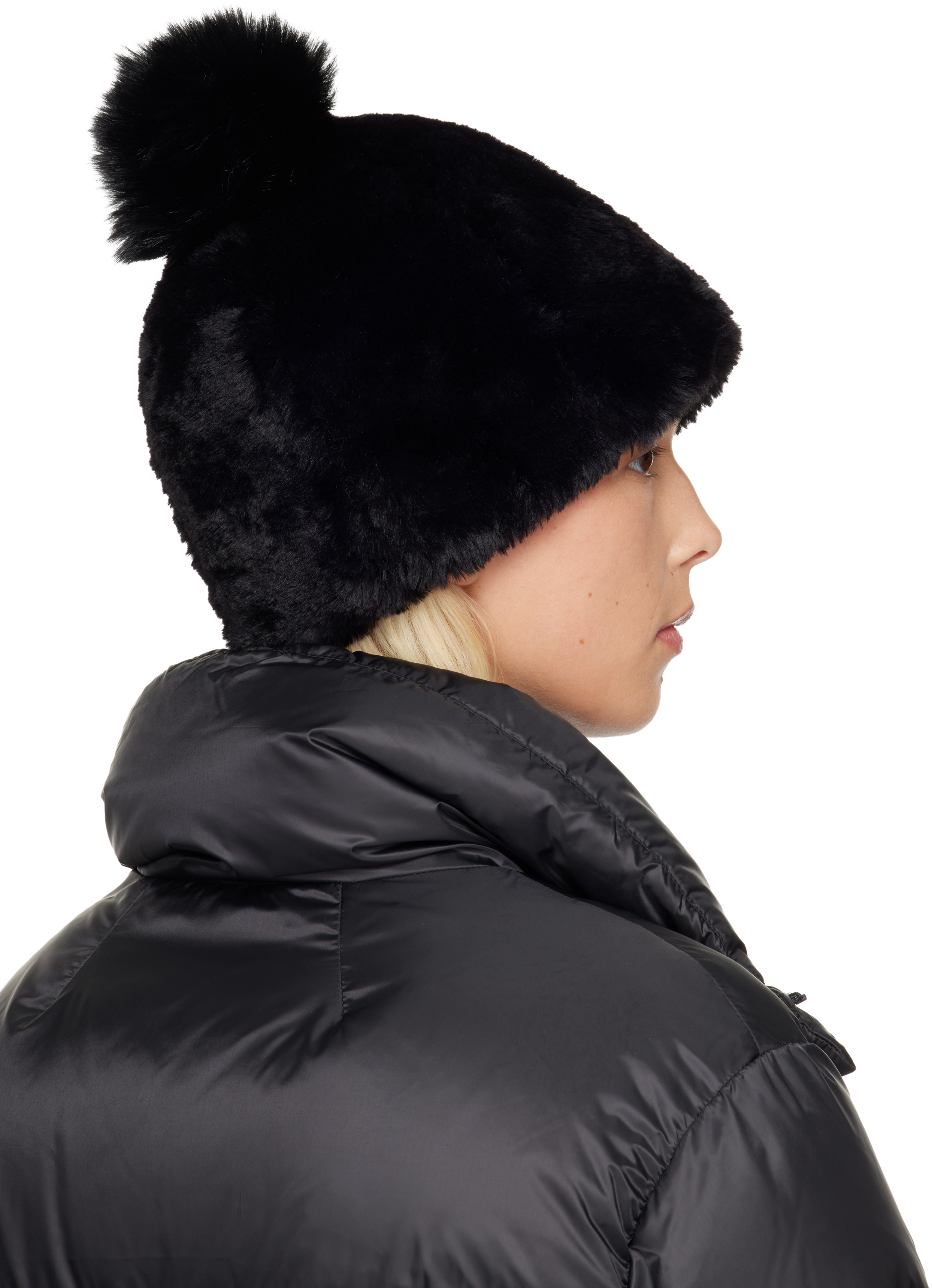 Max Mara Black Casta Beanie In Black
