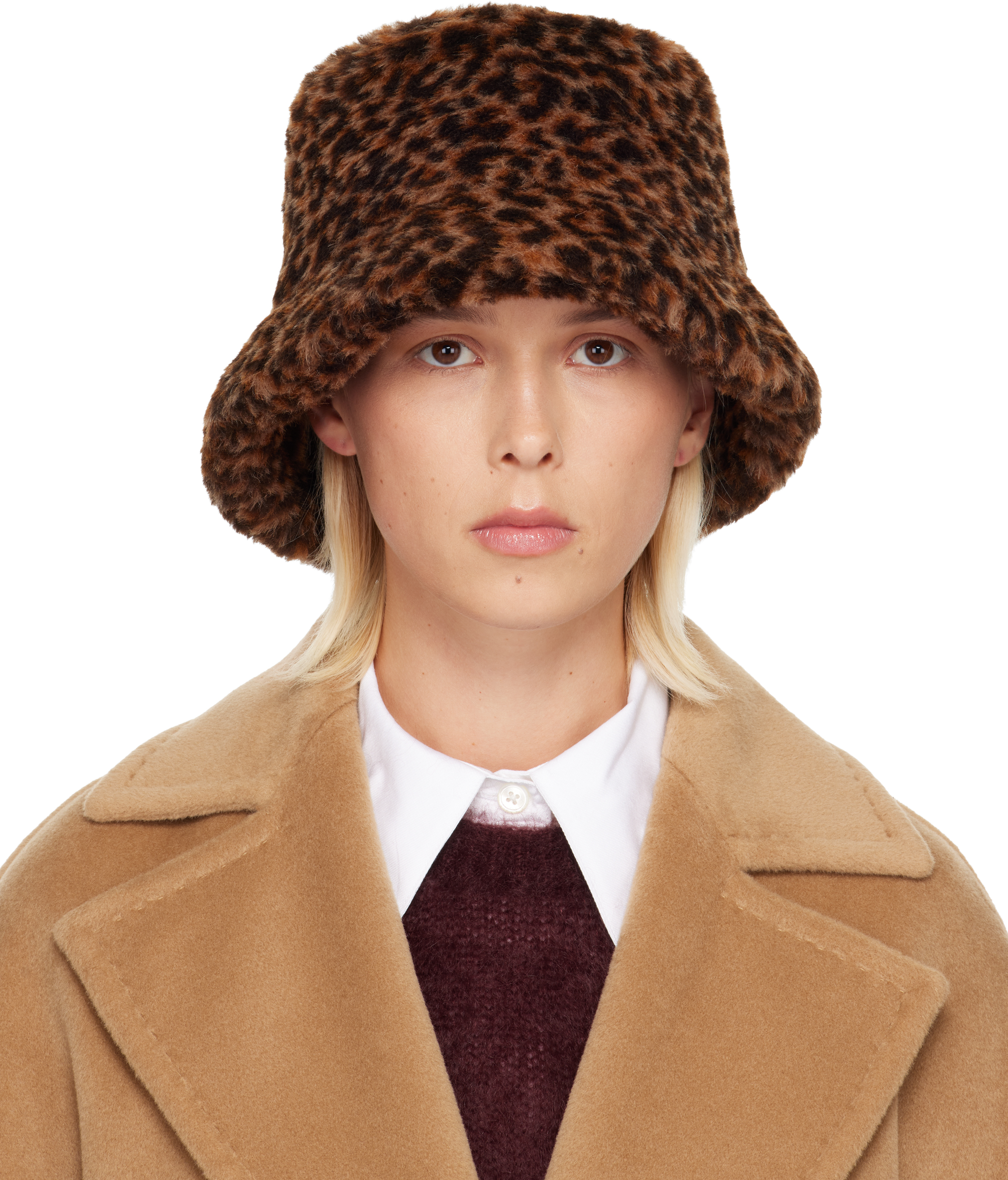 Max Mara Beige & Brown Figura Hat
