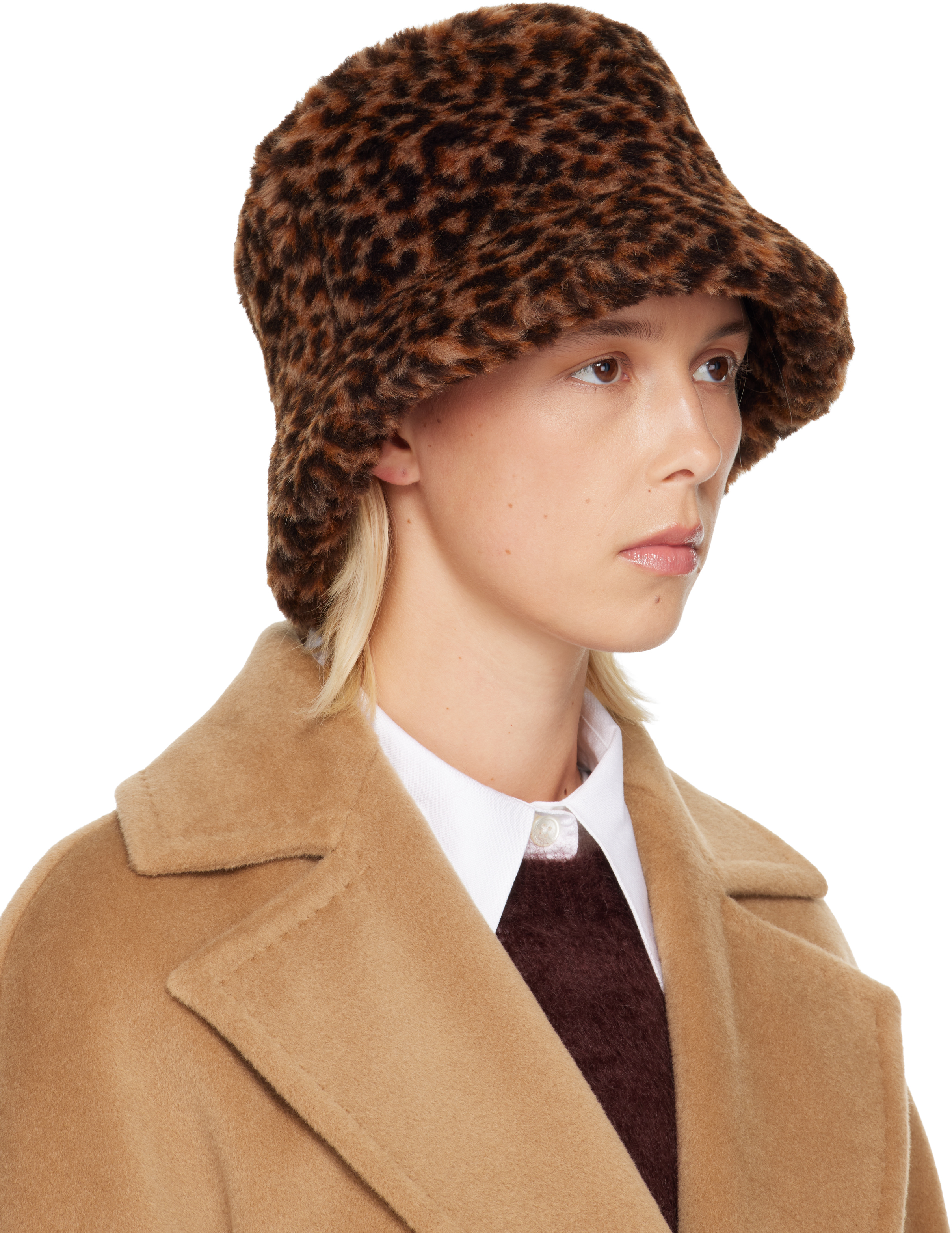 Max Mara Beige & Brown Figura Hat