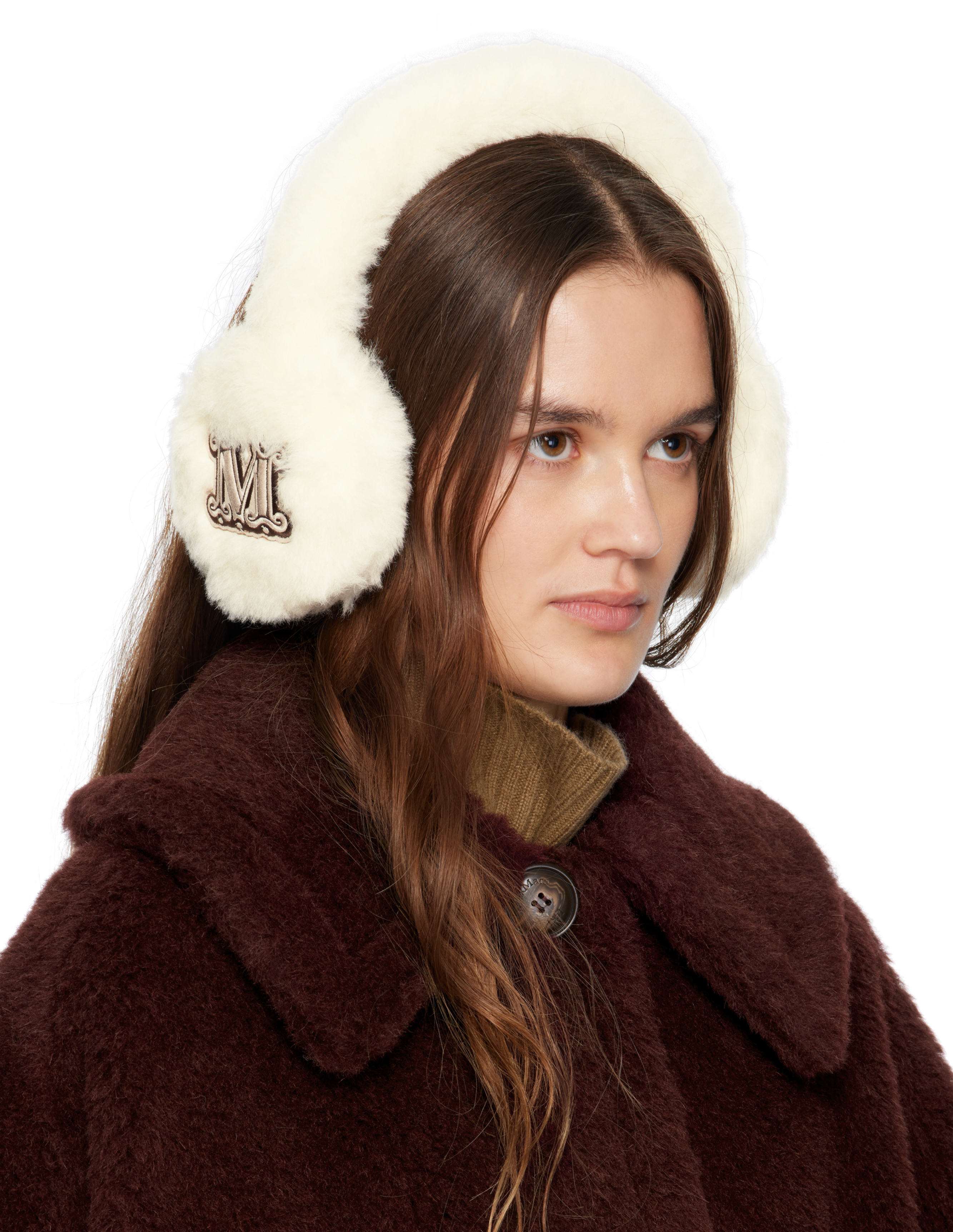 Max Mara Off-white Muffy1 Ear Warmers