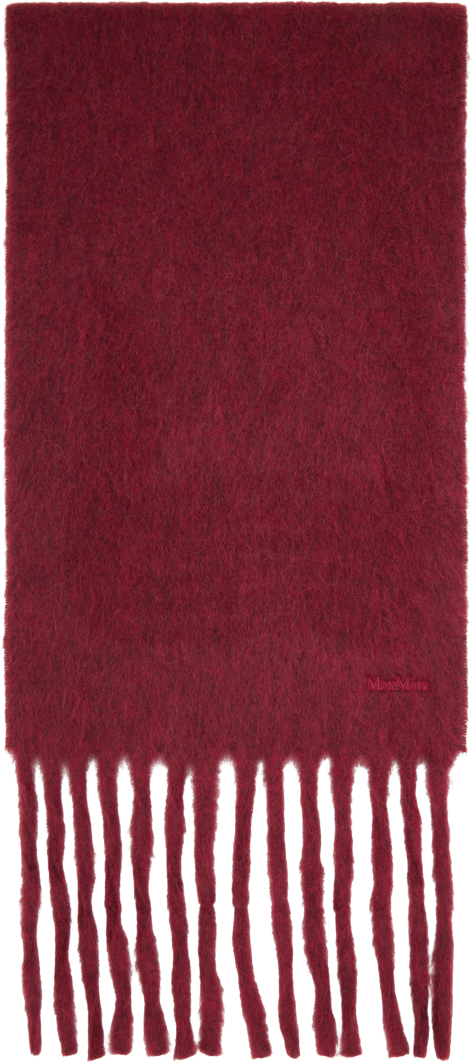 Max Mara Burgundy Osso Scarf In Red