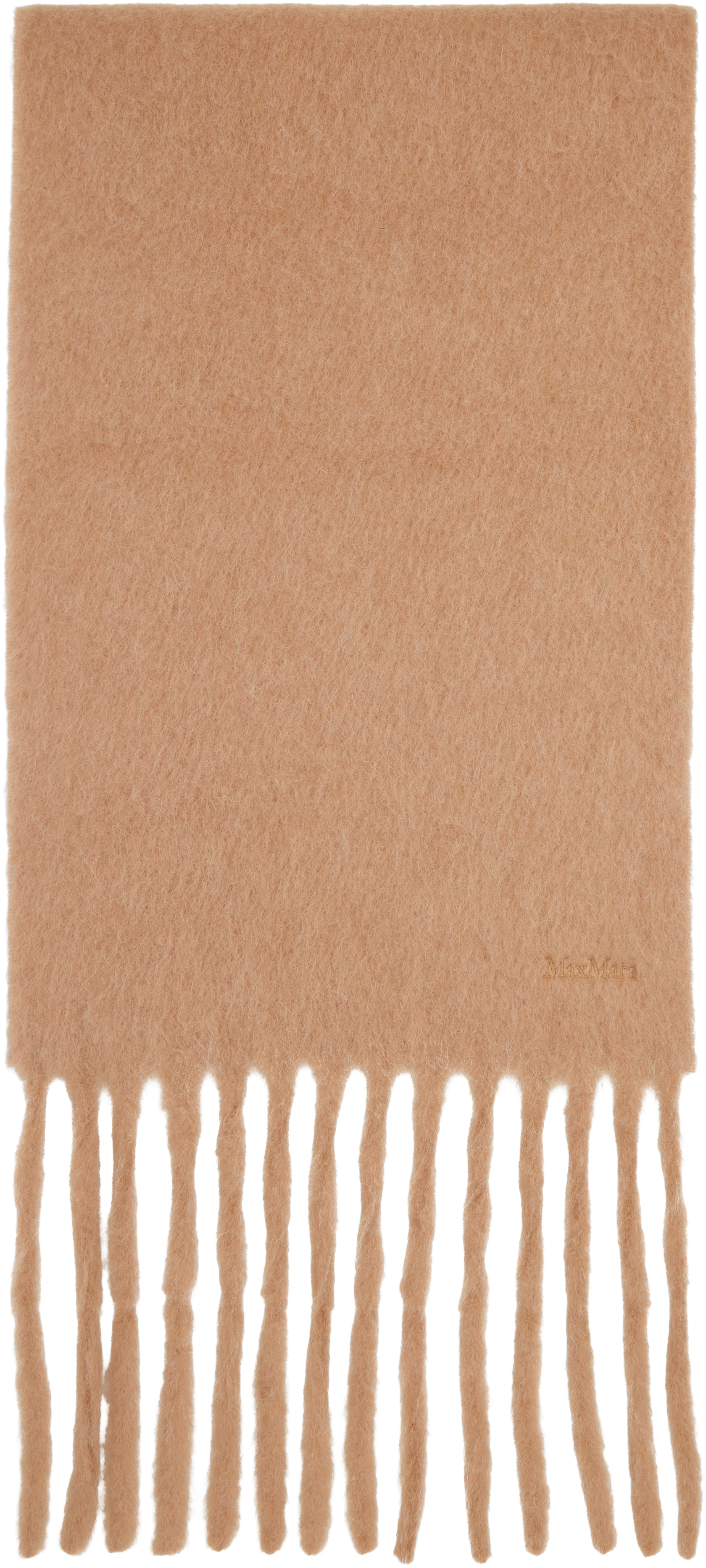 Max Mara Beige Osso Scarf In Brown