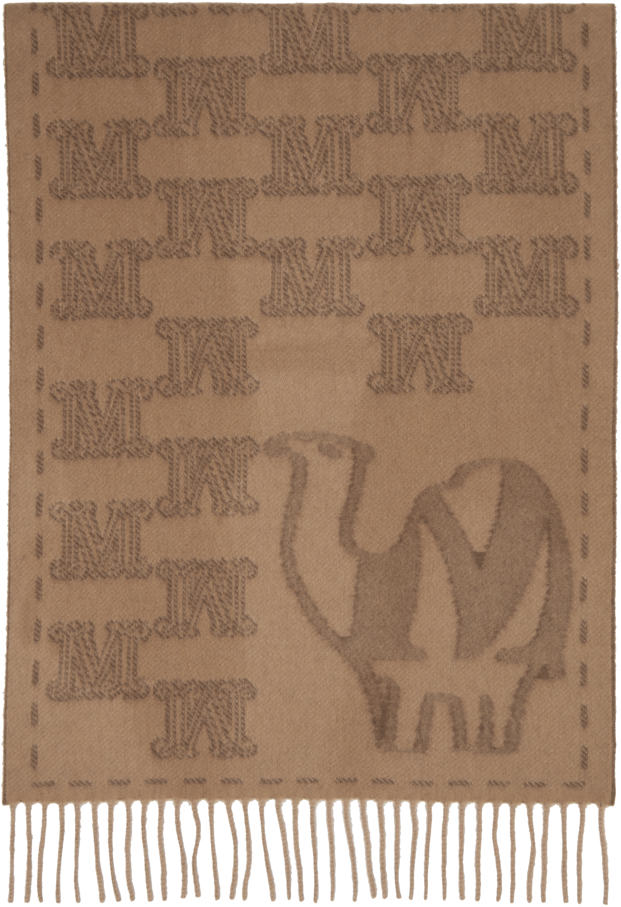 Max Mara Brown Wsteddycamel Scarf In Brown