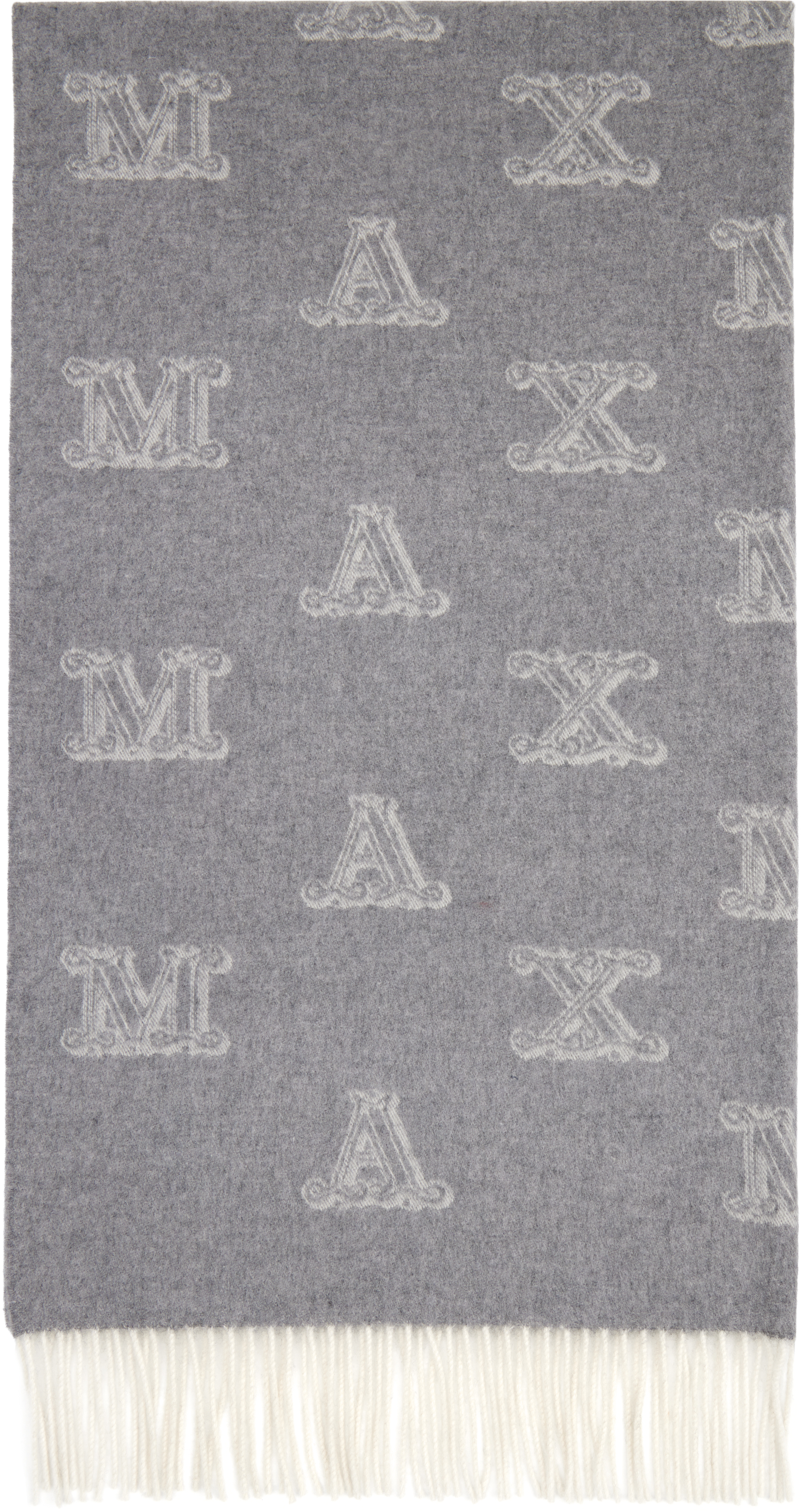 Max Mara Gray Wsklause Scarf In Gray