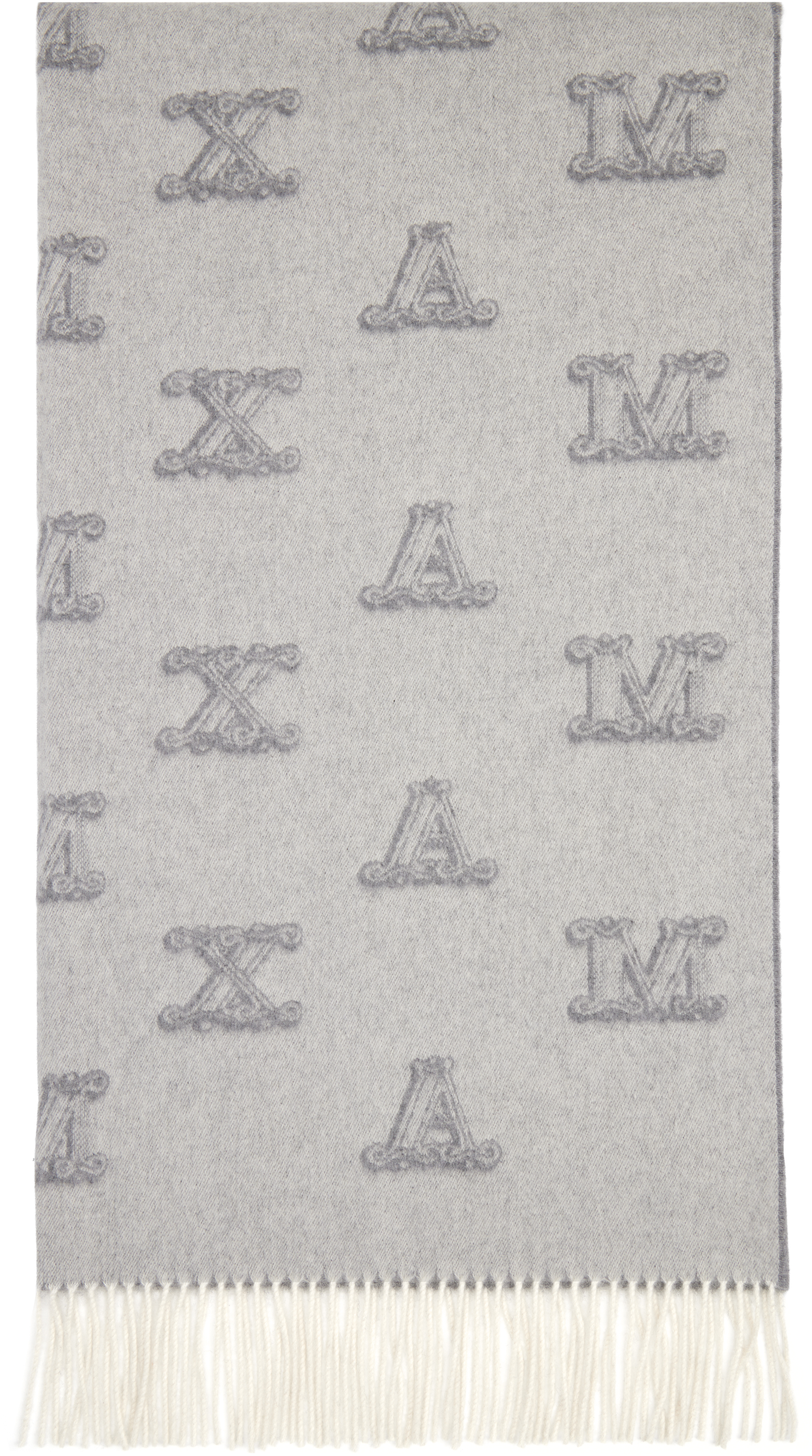 Max Mara Gray Wsklause Scarf In Gray