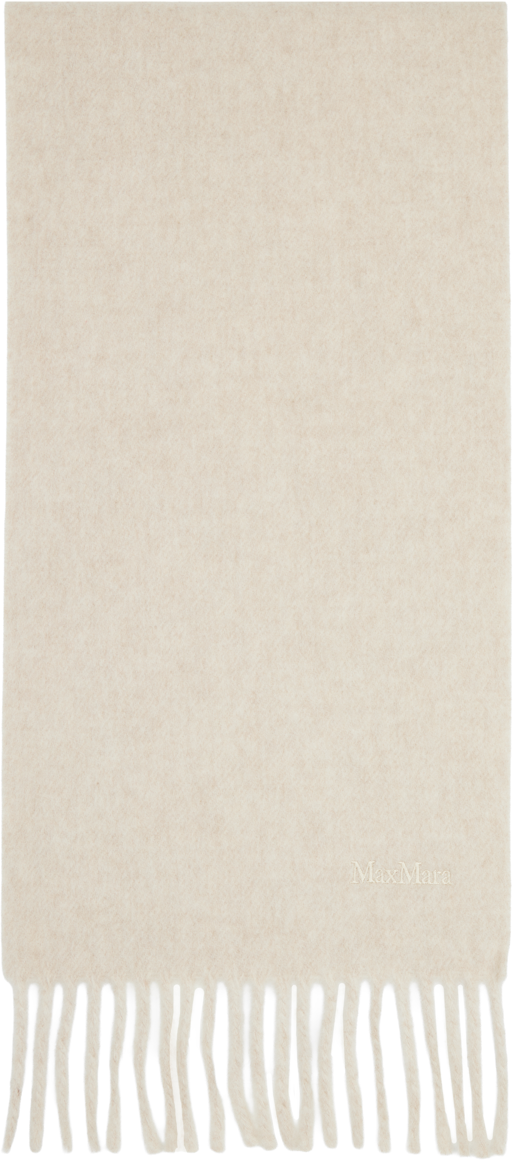 Max Mara Beige Scilli Scarf In Multi