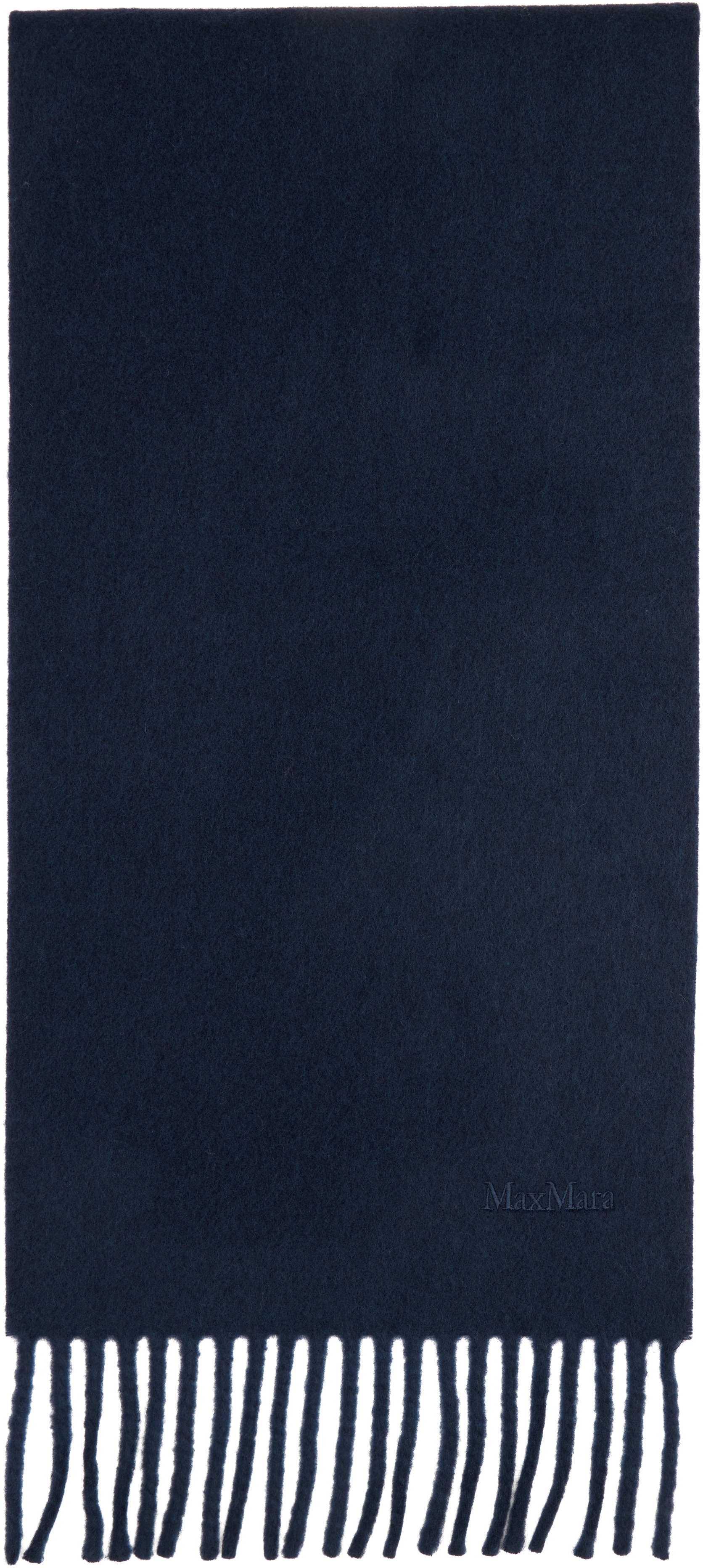 Max Mara Navy Scilli Scarf In Blue