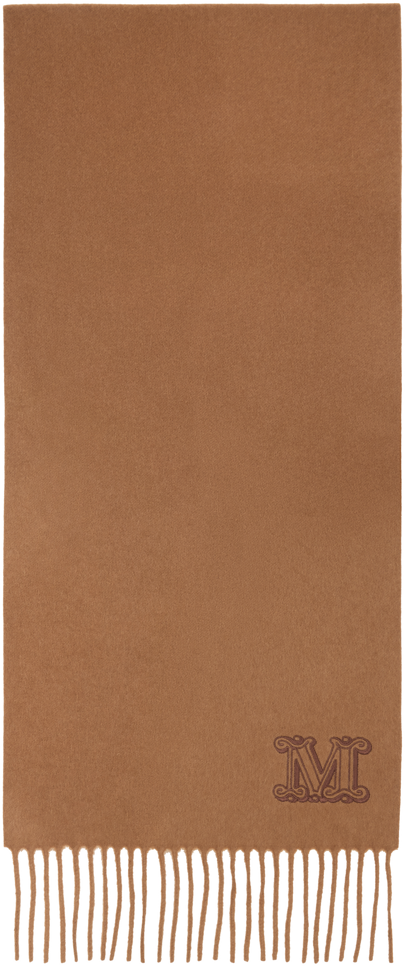 Max Mara Tan Dalia Scarf In Brown